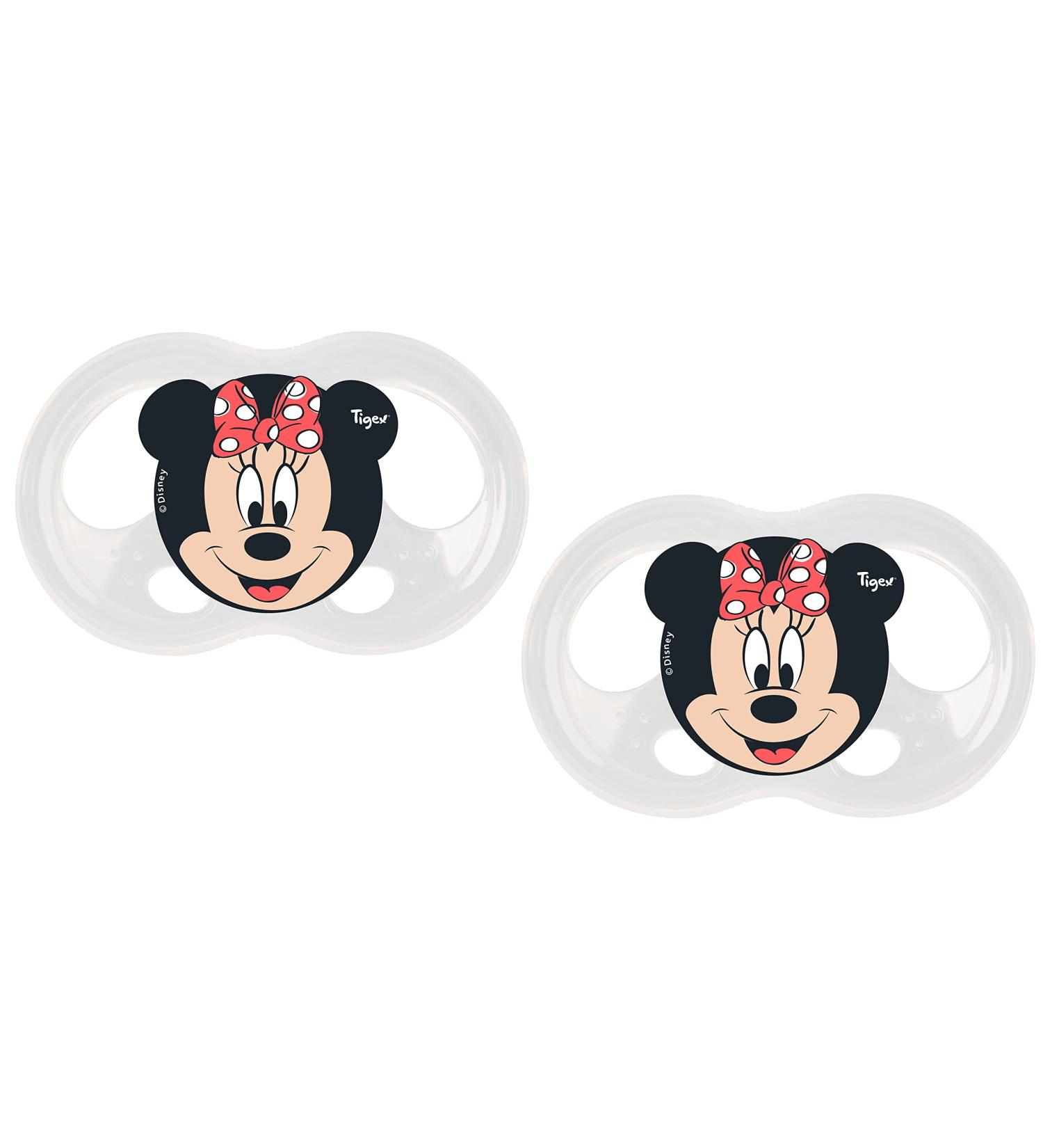 Tigex Soft Touch Friends Pacifier | Disney Minnie Mouse | Silicone | 6-18 Months | 2-Pack - Soft & Safe International Shipping - Buy Online on GoSupps.com