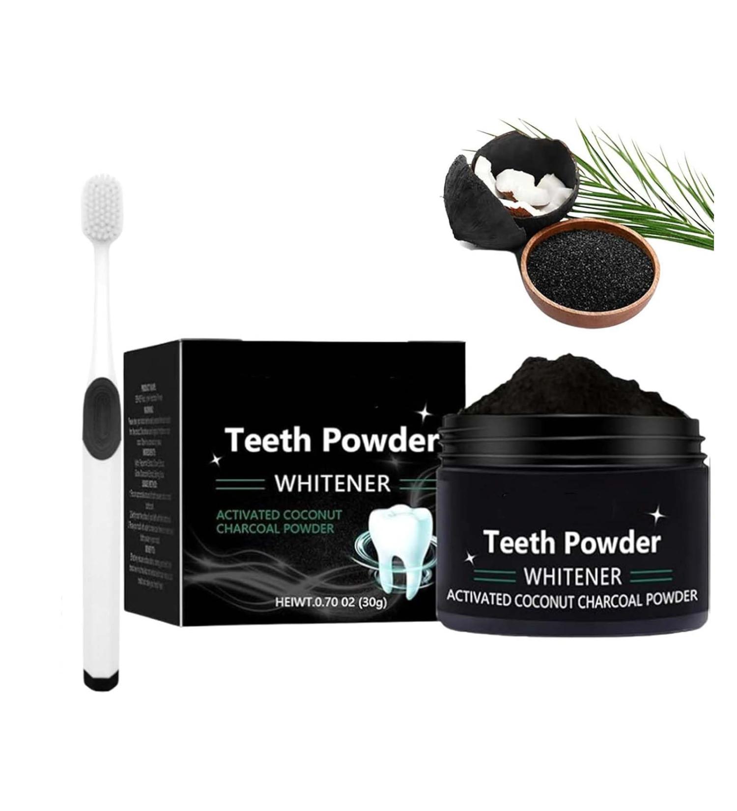 Cleopatra's Natural Teeth Whitening Powder | Deep Cleaning Tooth Powder for Bright Smiles - Buy Online on GoSupps.com