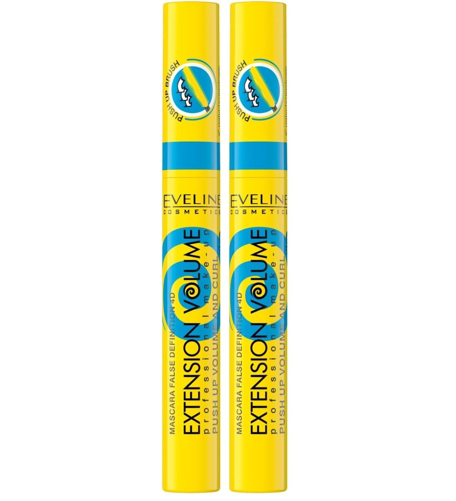 Eveline Cosmetics Extension Volume Push Up Mascara paississement et boucles 10 ml noir (Lot de 2) - Buy Online on GoSupps.com