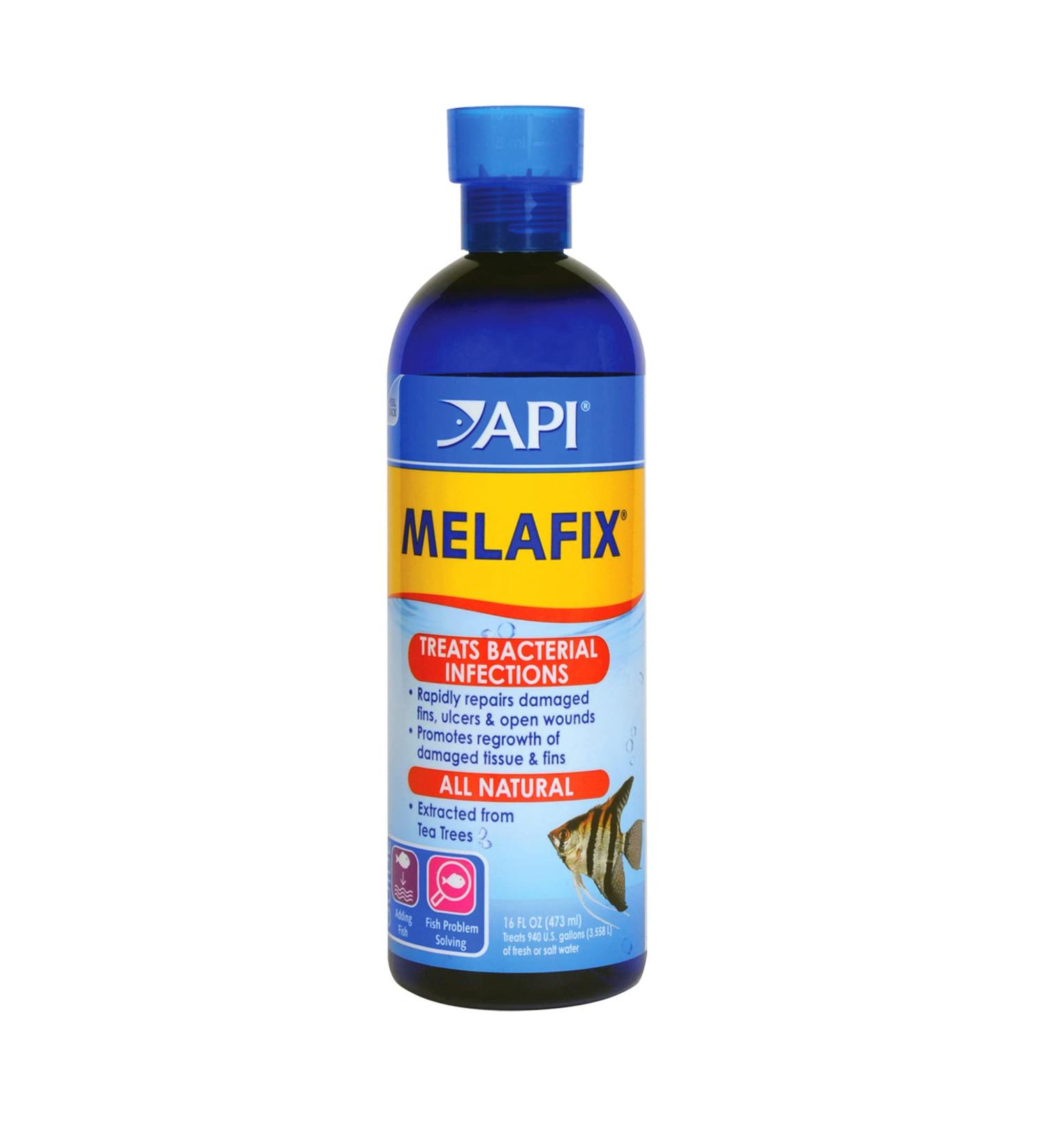API MELAFIX Fish Remedy 16oz - Natural Tea Tree Extract for Bacterial Infections, Fins Repair & Disease Prevention - Buy Online on GoSupps.com