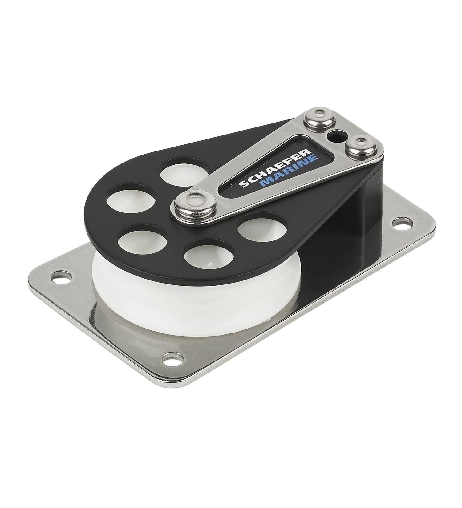 Schaefer 5 Series Block with Aluminum Cheek, Stainless Steel Base and Delrin Sheave