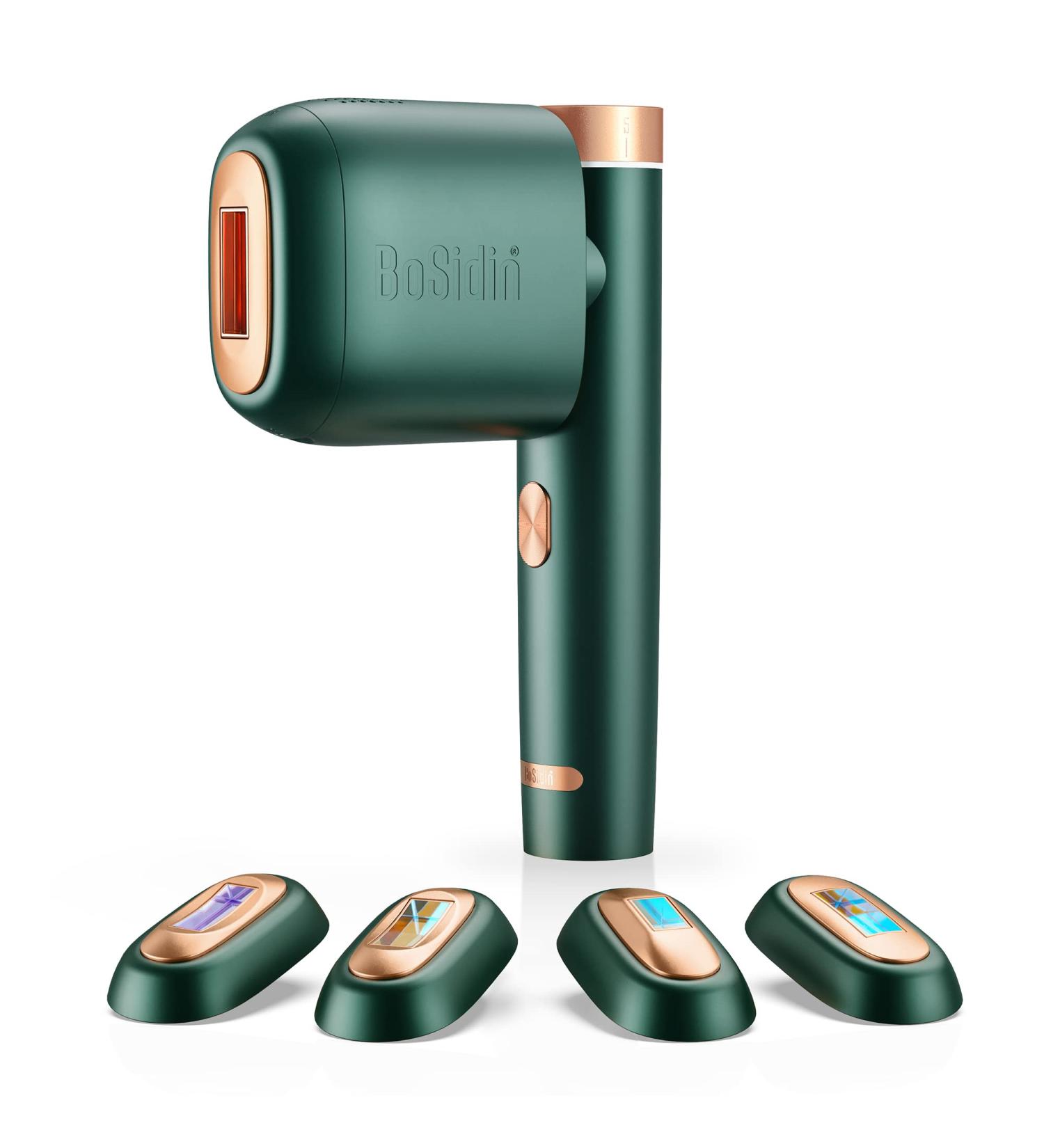 BoSidin Pro Permanent Hair Removal Device - Precision for Facial Peach Fuzz, Underarms, Bikini Line, and Legs (Green) - Buy Online on GoSupps.com
