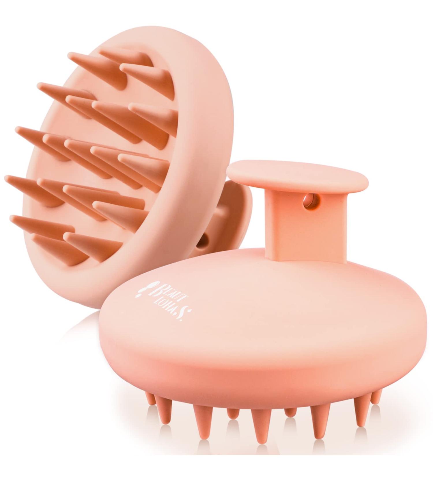 Beautlohas Scalp Massage Brush - Silicone Head & Shampoo Brush for Improved Blood Flow & Hair Growth | Wet & Dry Use | 2 Pink - Buy Online on GoSupps.com