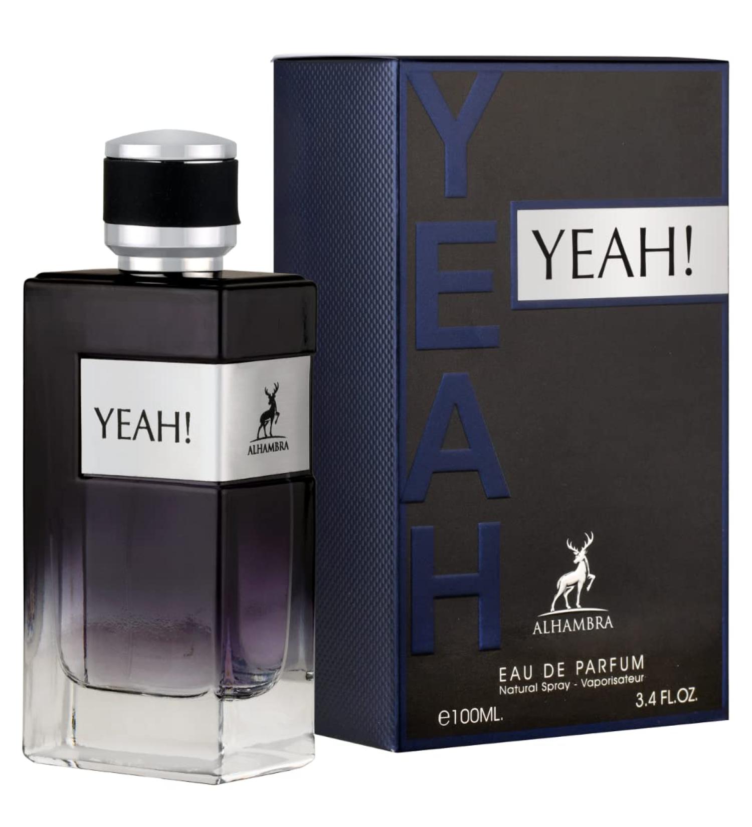 Maison Alhambra Yeah! Eau de Parfum Spray for Men 3.4 Ounce Fresh Spicy Amber Wood Citrus Fruity 3.4 Fl Oz (Pack of 1) - Buy Online on GoSupps.com