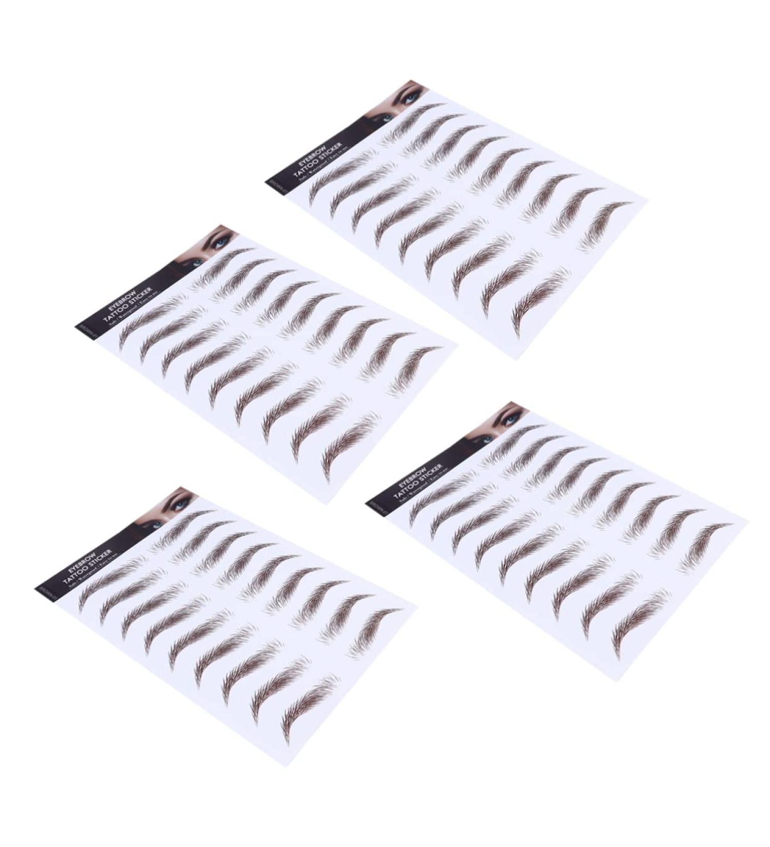 Healeved 4pcs Eyebrow Stickers Brown Eyebrow Sticker Eyebrow Trimming Water Transfer Paper with Ink 6d - Buy Online on GoSupps.com