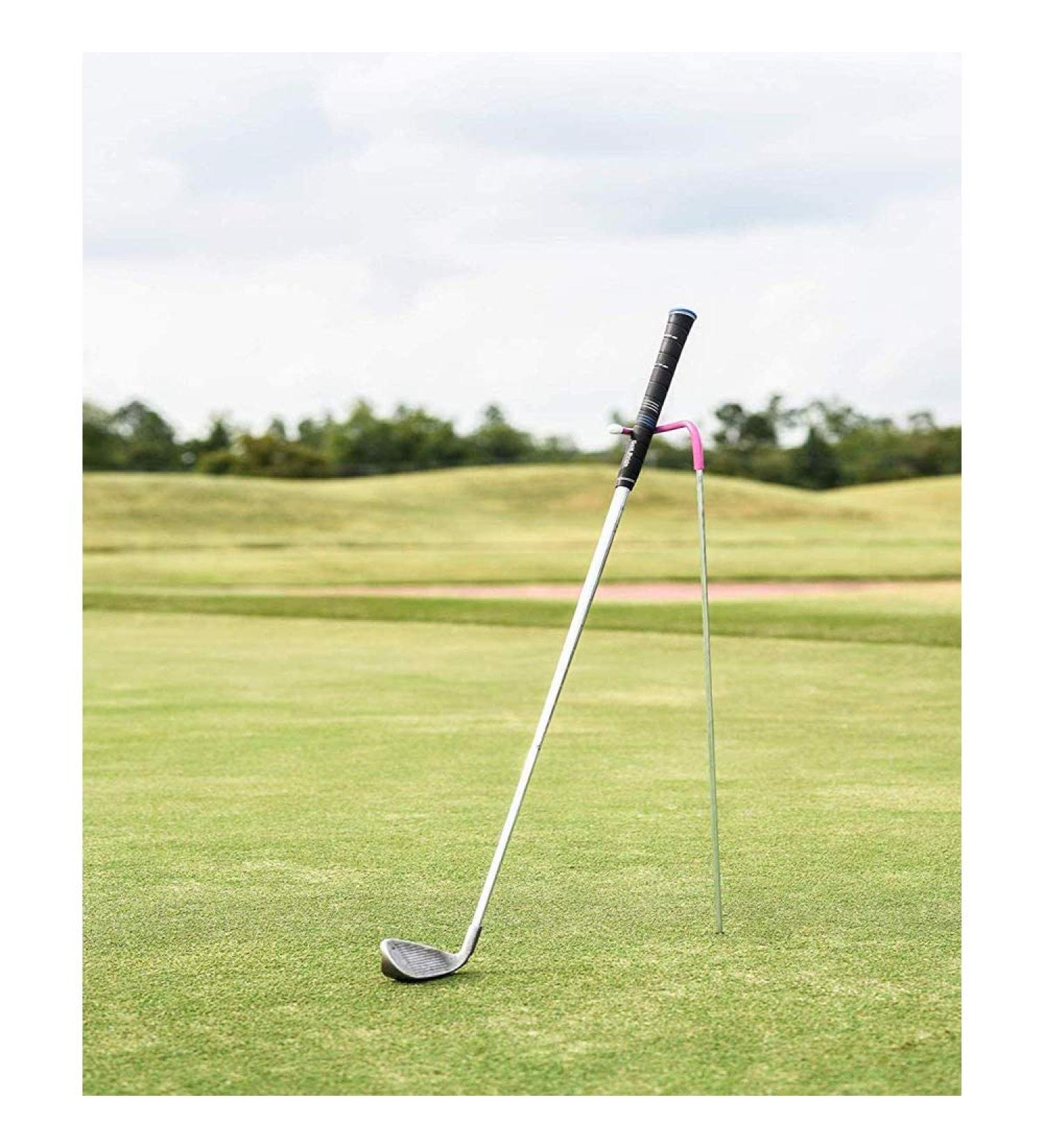 V-Shaped Golf Club Stand: Keep Clubs Clean, Dry & Visible - Durable Stainless Steel, Easy to Carry - Buy Online on GoSupps.com