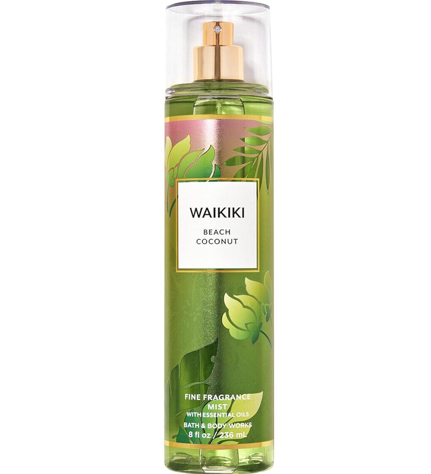 Bath & Body Works Fine Fragrance Body Spray Mist 8 fl oz / 236 mL (Waikiki Beach Coconut)