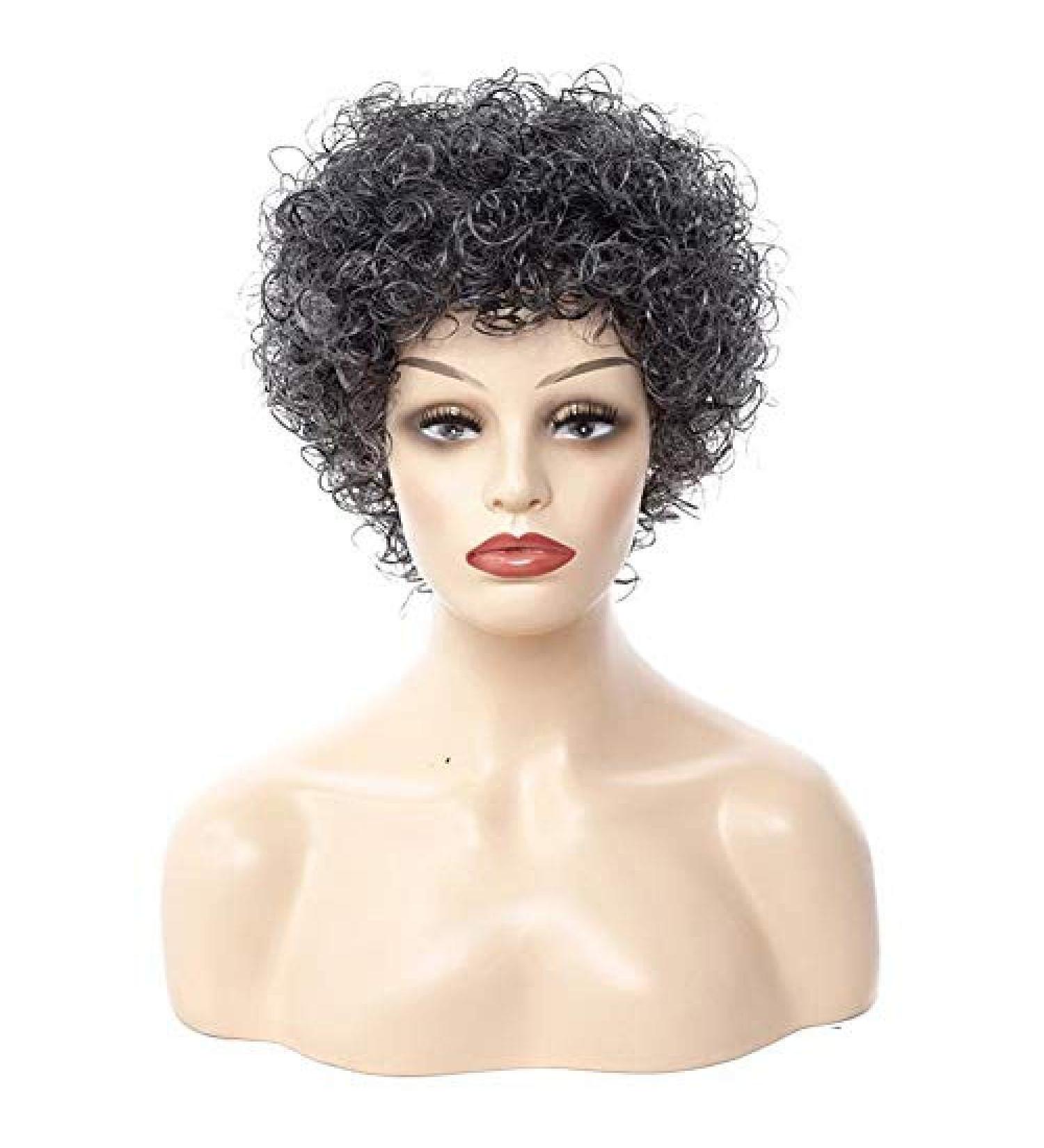 Shop BGHJUE Short Black Curly Wave Human Hair Wig for Women - 15cm International Shipping Available - Buy Online on GoSupps.com