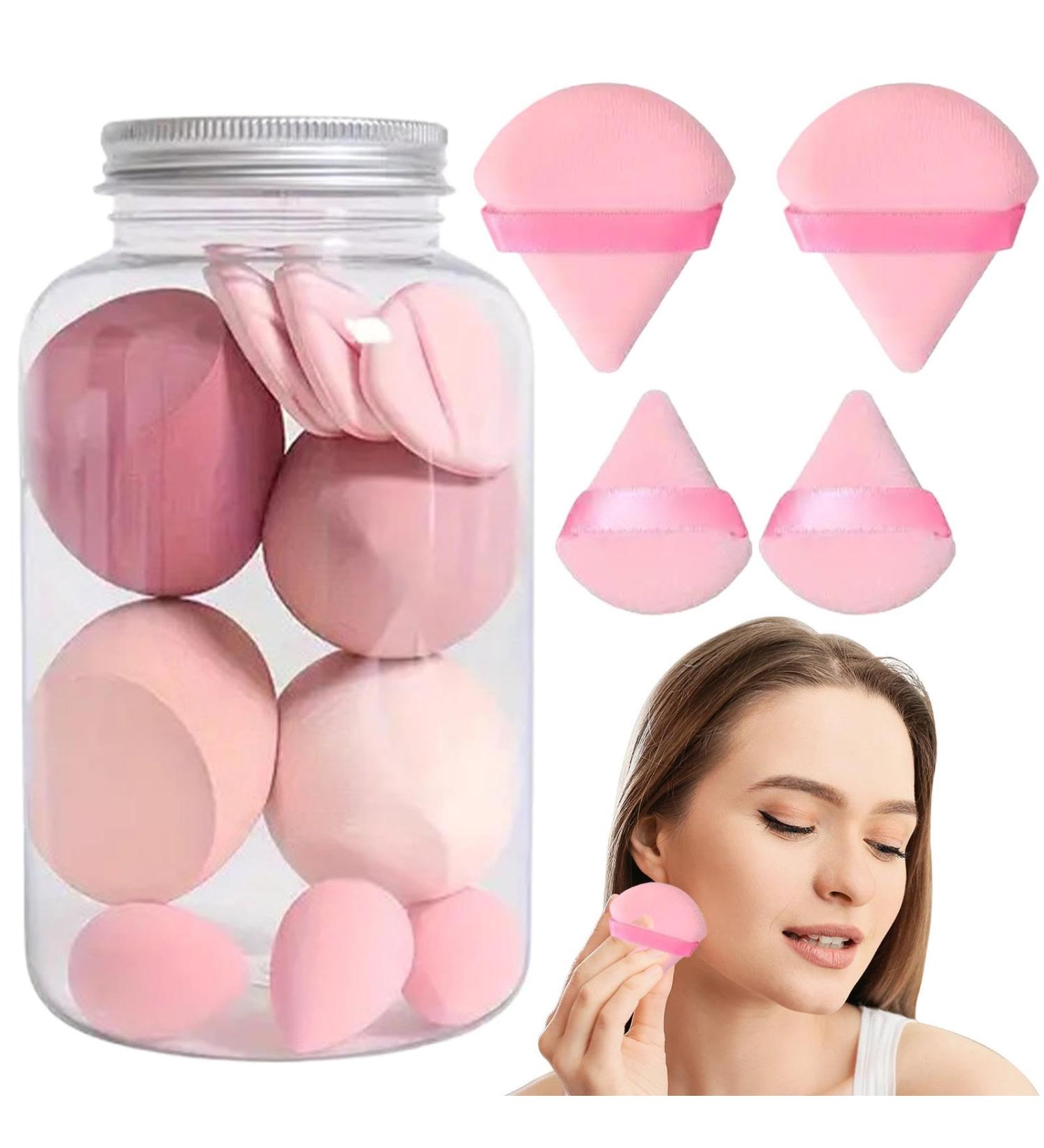 14 Makeup Sponge Set Beauty Blenders Foundation Sponges Set Foundation Blending Beauty Sponge Dry And Wet Use Mixing Sponge Beauty Egg Sponge For Women Girlfriend Mother Wife Pink - Buy Online on GoSupps.com