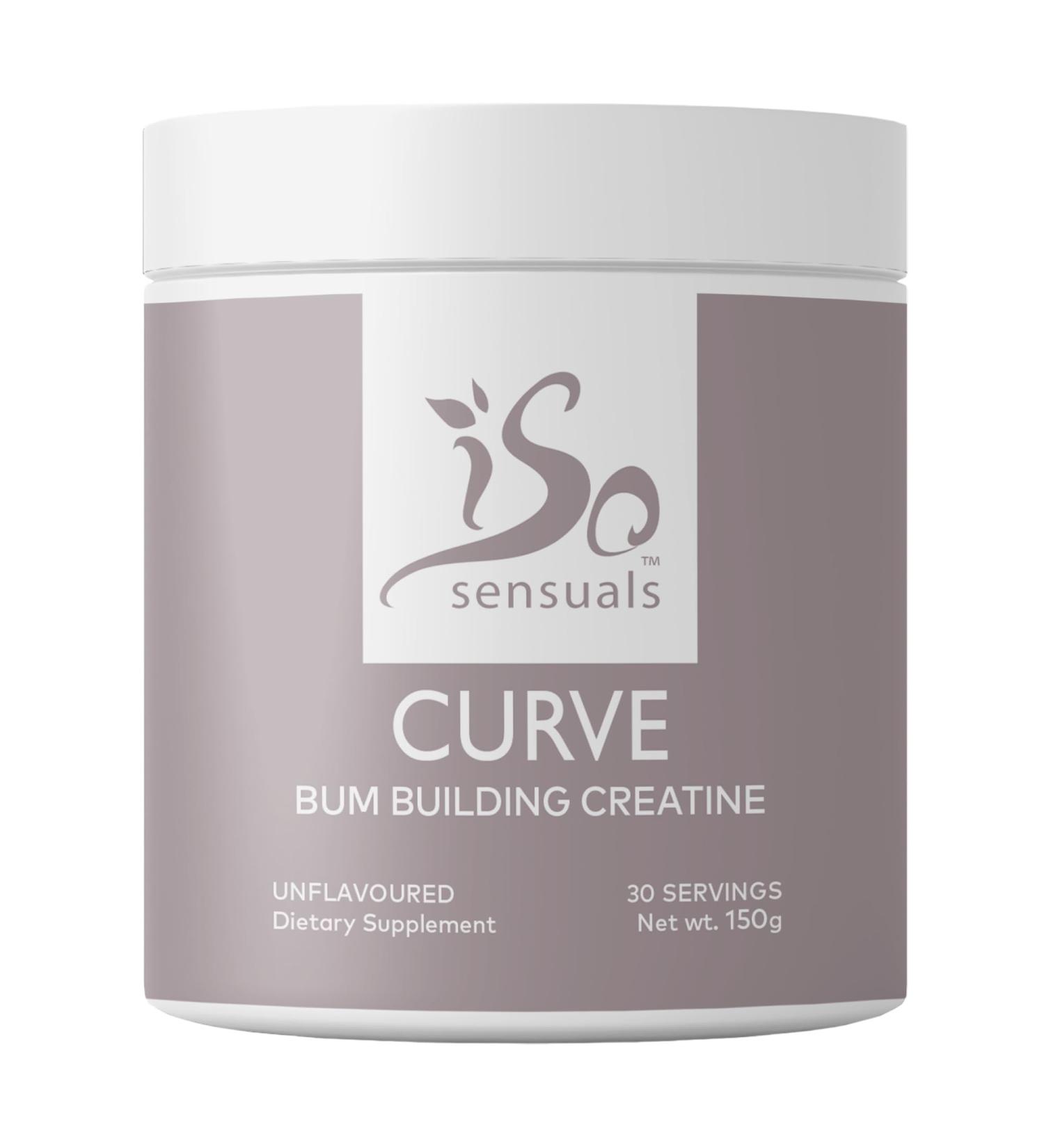 Curve Bum Building Creatine for Women Micronized 200 Mesh Smooth Muscle Builder & Energy Supplement - 30 Unflavored Perfect Peach Servings for Booty Gains - Buy Online on GoSupps.com