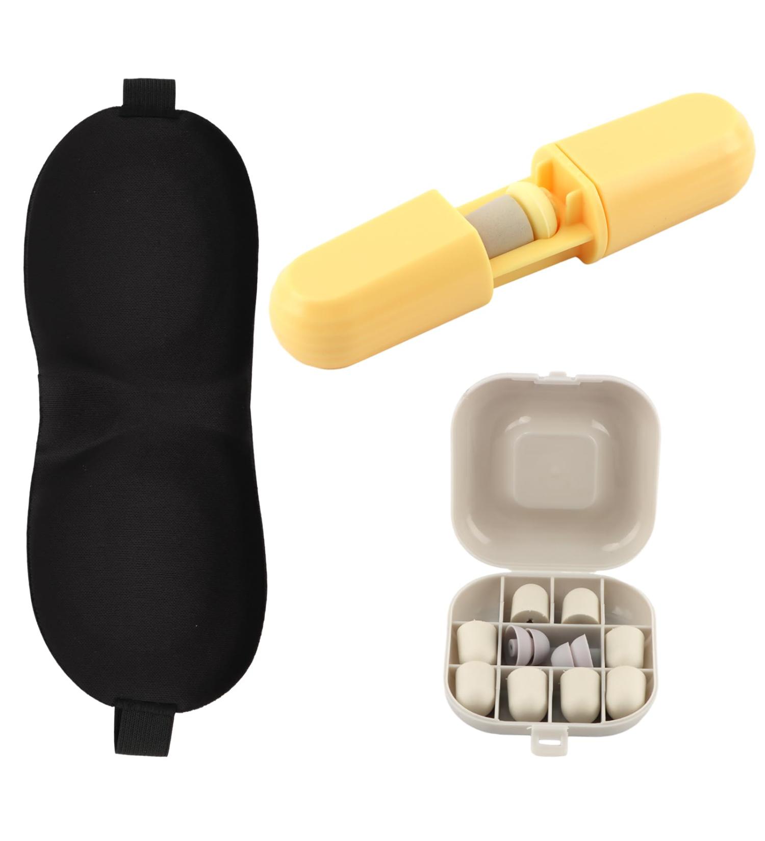 Noise Cancelling Ear Plugs for Sleeping - Silicone Hearing Protection with Eye Mask | Comfortable & Effective Sound Reduction (Yellow - Buy Online on GoSupps.com