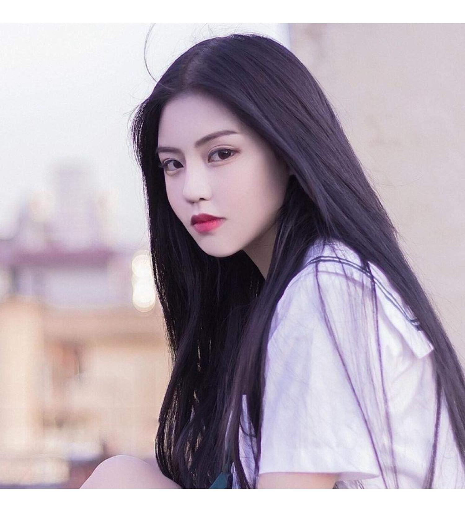 Buy Explosion Models Women's Long Straight Hair Wig with Bangs - Natural Black & Grandma Ash - International Shipping Available - Buy Online on GoSupps.com