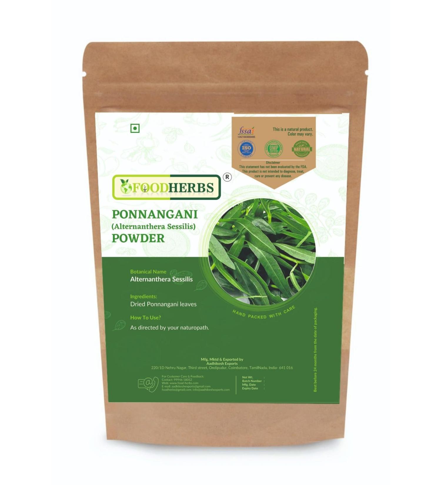 Ponnangani Powder - 200 GMS | Buy Alternanthera Sessilis | Organic Sessile Joyweed for Health Benefits - Buy Online on GoSupps.com