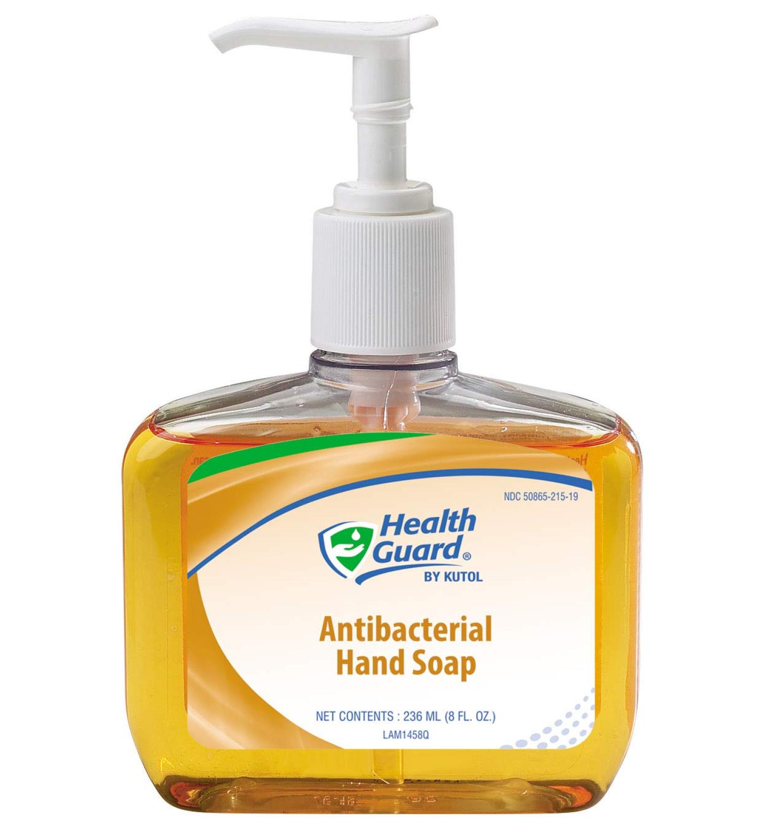 Health Guard 5019 Antibacterial Hand Soap 8 oz. Pump Bottle Amber with Citrus Spice Scent (Pack of 12) - Buy Online on GoSupps.com