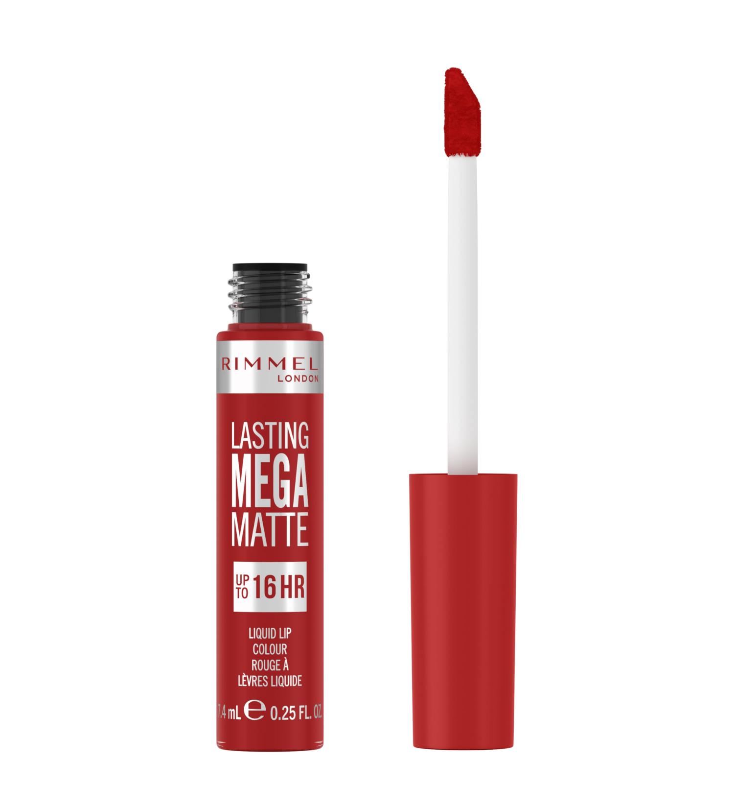 Rimmel London Lasting Mega Matte Liquid Lipstick Long-Lasting Moisturizing Vegan Formula - 500 - Fire Starter 7.4 ml - Buy Online on GoSupps.com