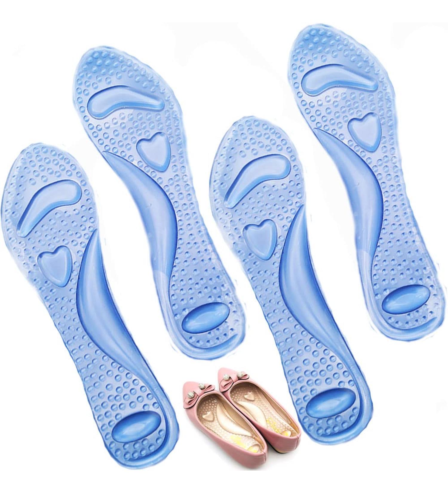 High Heel Gel Cushion Pads - 3/4 Inserts for Women | Pain Relief & Support for Flat Soles - Buy Online on GoSupps.com