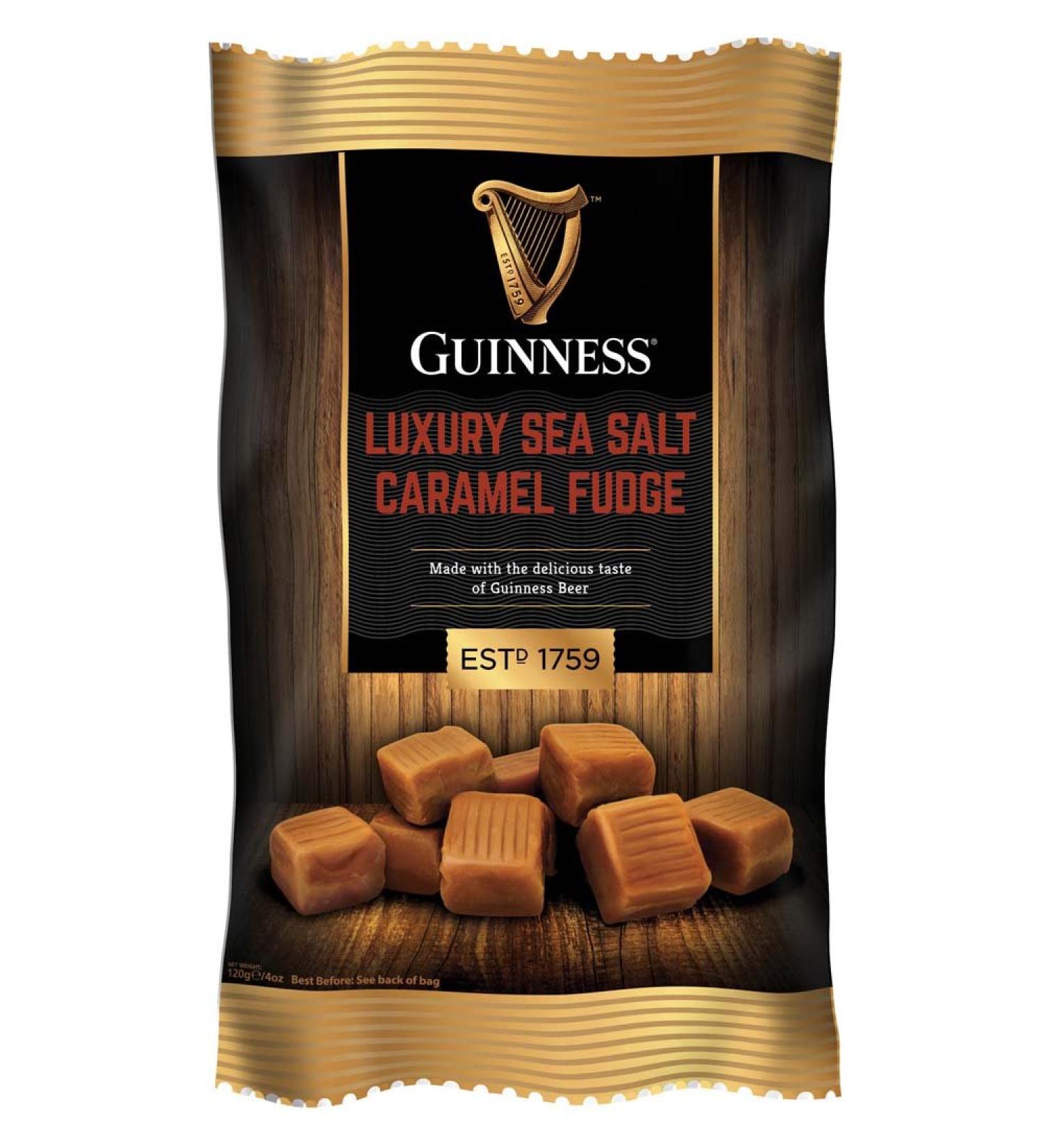 Guinness Luxury Sea Salt Caramel Fudge Bag 120G