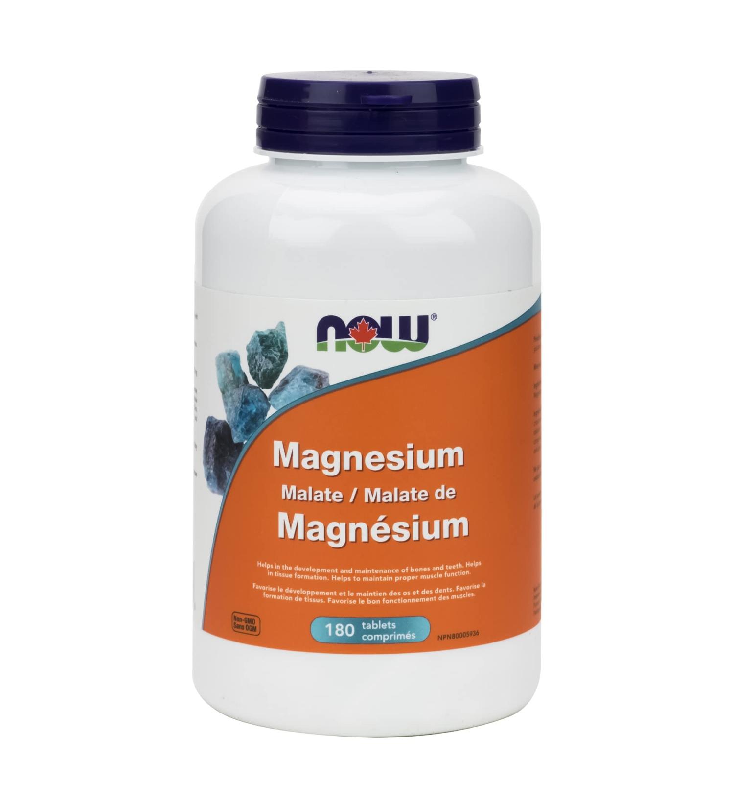 Now Foods Magnesium Malate 180tab - Buy Online on GoSupps.com