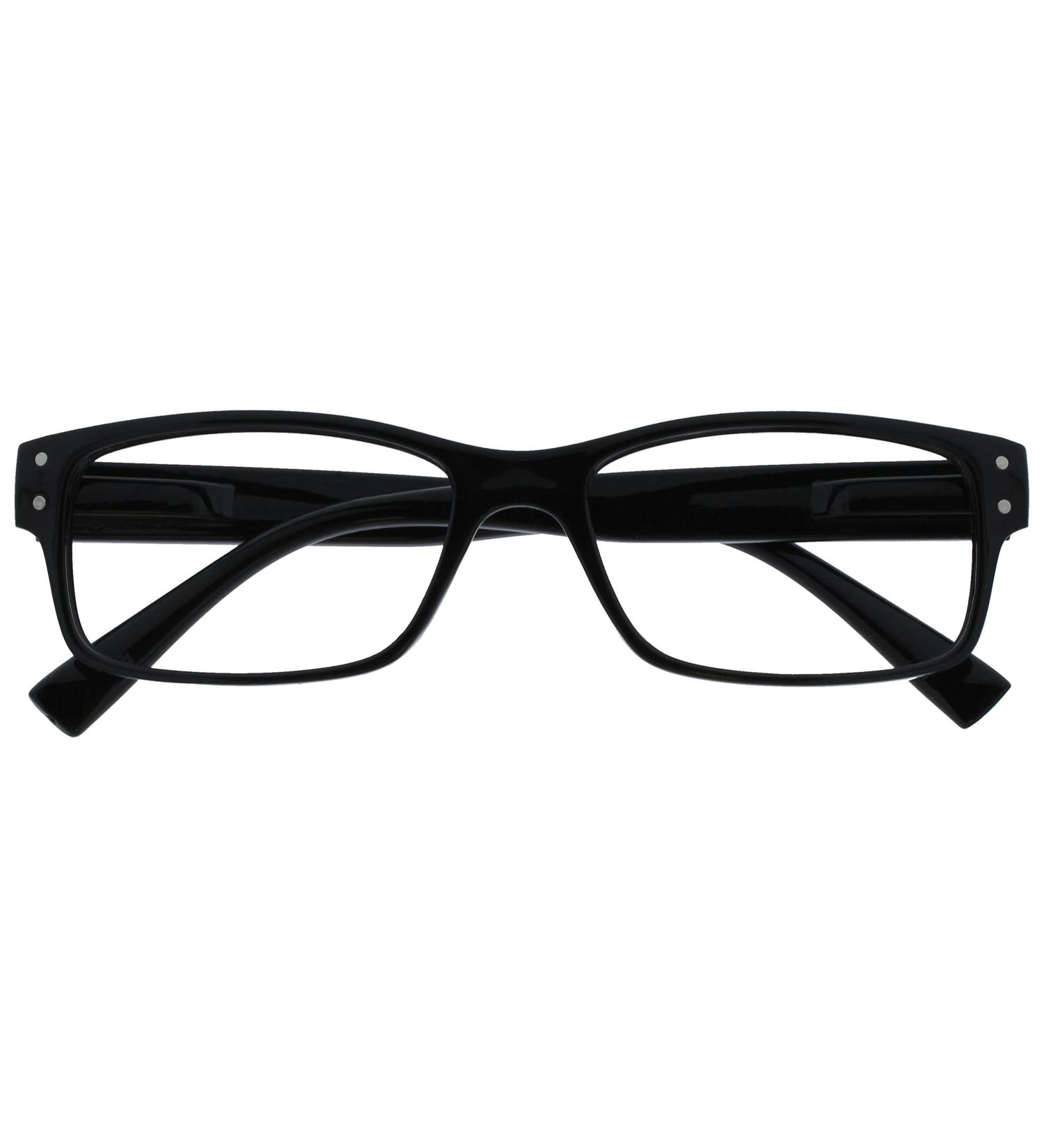 Men's Black Large Designer Reading Glasses with Spring Hinges - R11-1 +2.00 | The Reading Glasses Company - International Shipping Available - Buy Online on GoSupps.com