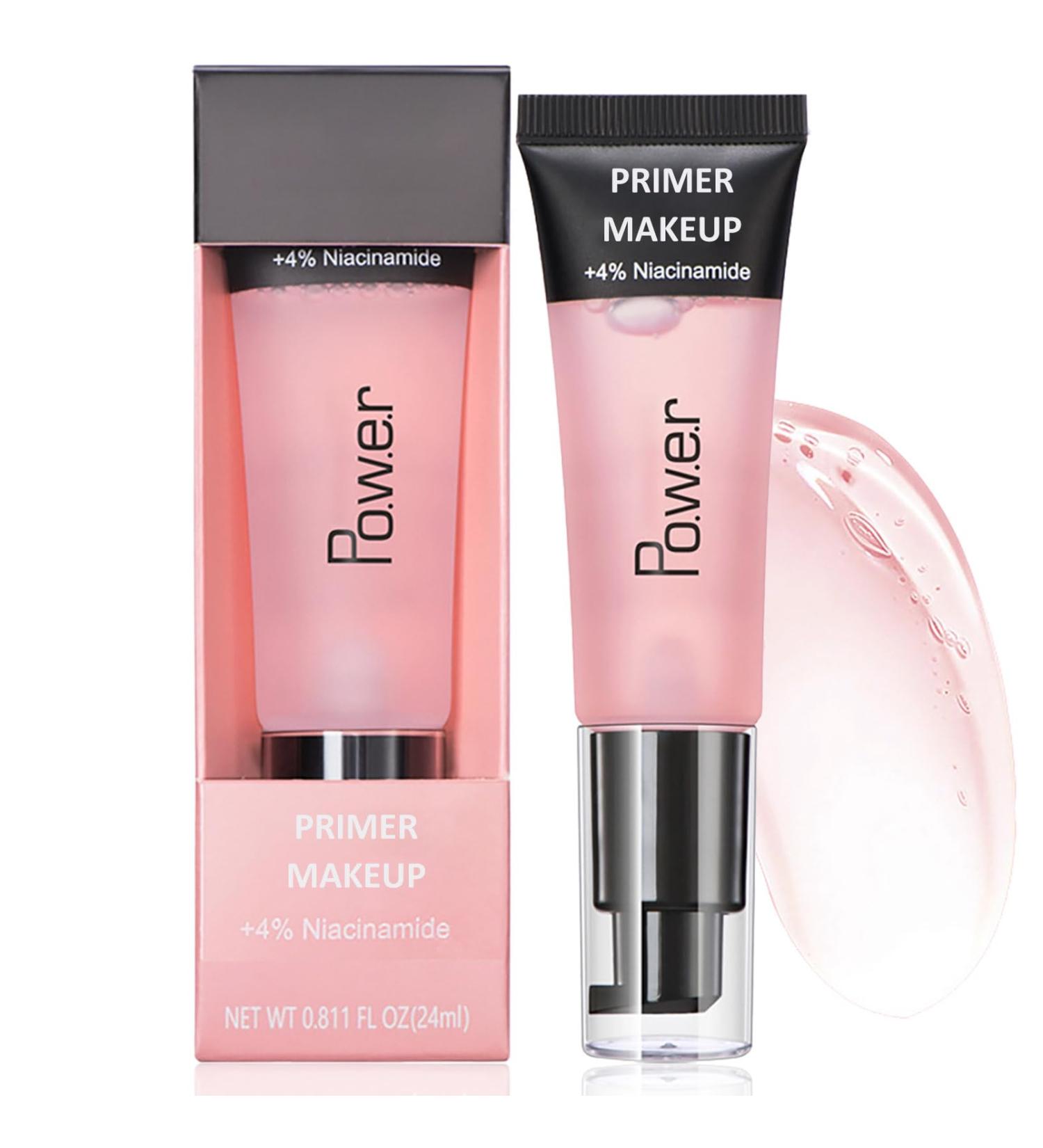 Hydrating Gel Makeup Primer - Colour Corrector with Hyaluronic Acid & Niacinamide (Pink) - Buy Online on GoSupps.com