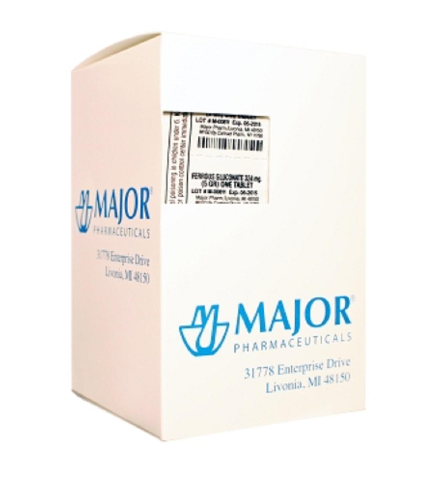 MAJOR FERROUS GLUCONATE 5GR TAB U/D FERROUS GLUCONATE-324 MG Green 100 TABLETS UPC 309042137614