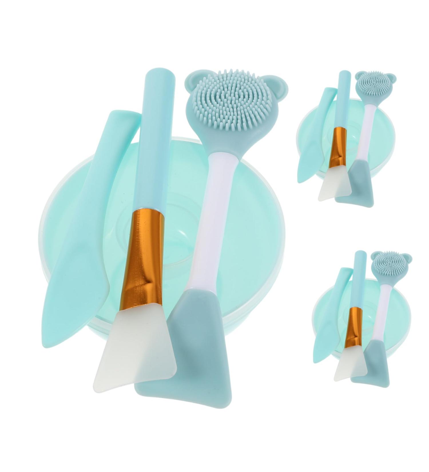3 Ensembles Set d'Outils Beaut Portables pour Masque Facial Bol Silicone Brosse Double T te Douce et Spatule Kit Multifonction pour Application et M lange DIY Accessoires Compacts Bleu ciel - Buy Online on GoSupps.com