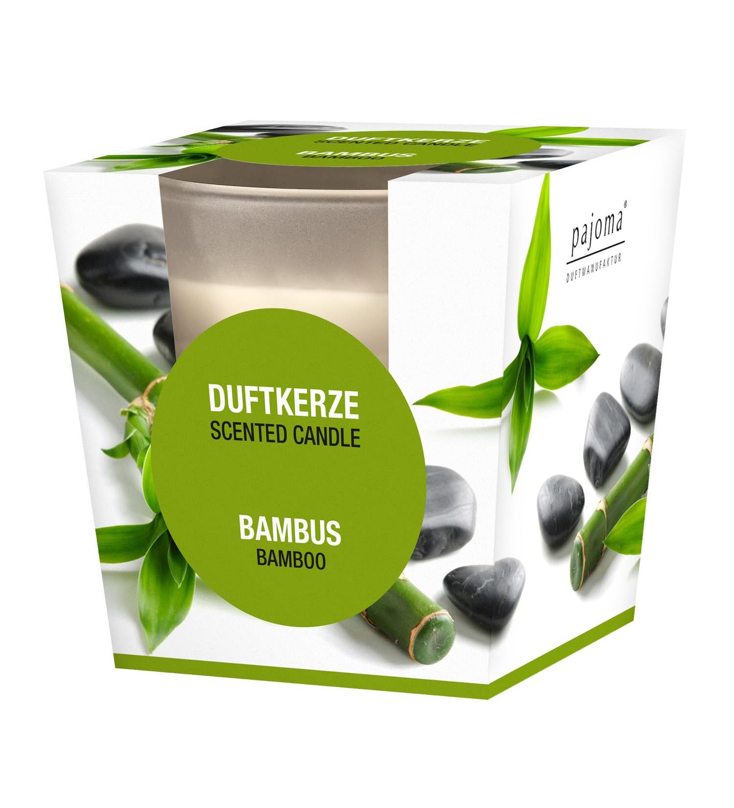 Buy Pajoma Bamboo Fragrance Candle | 120g Premium Satin Glass | 25 Hours Burn Time | Luxury Gift Packaging - Buy Online on GoSupps.com