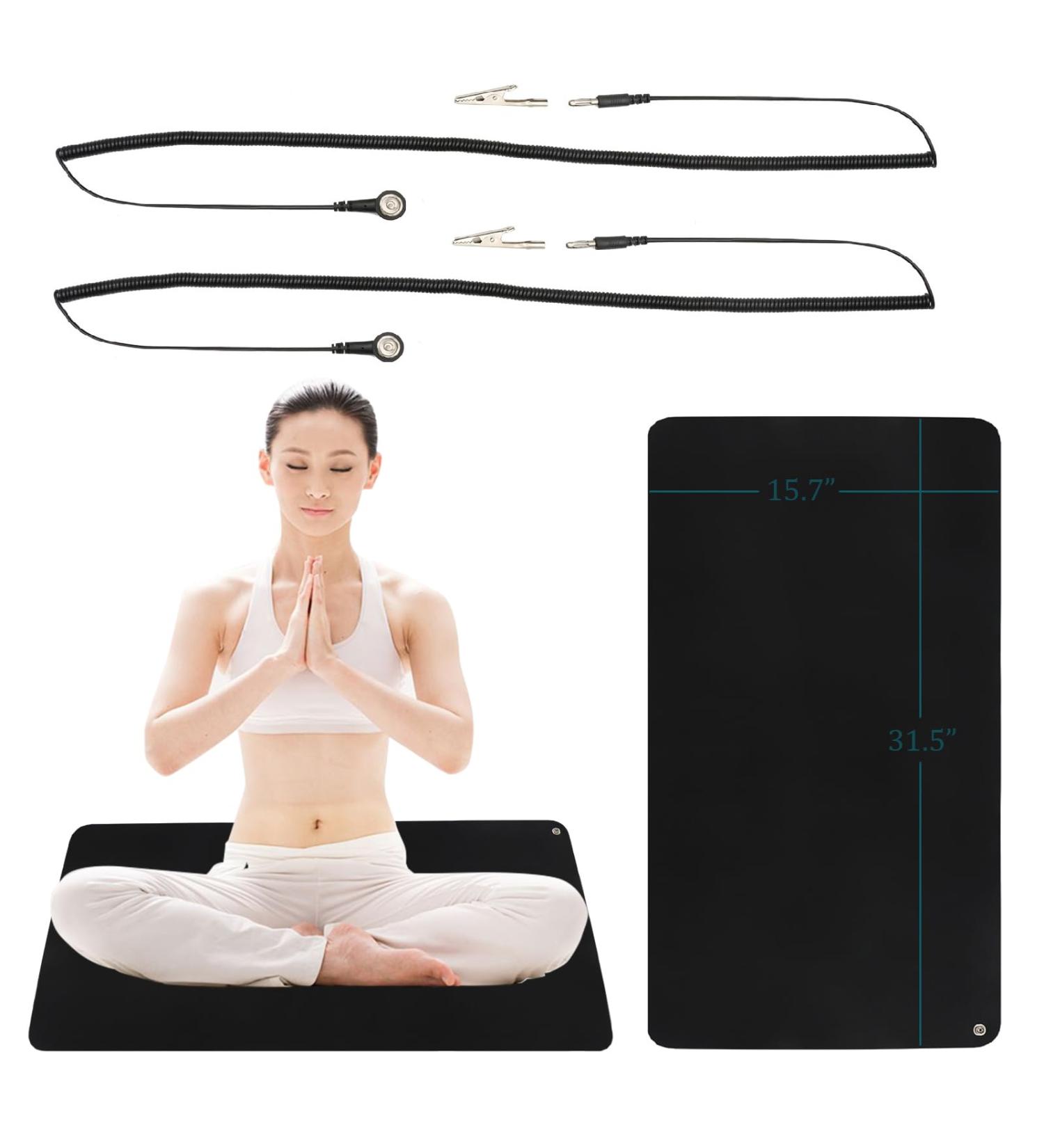 Zynery Ground Mat Set - Universal Earth Mats with Grounding Cables for Sleep Energy & Stress Relief | 80 x 40 cm - Buy Online on GoSupps.com