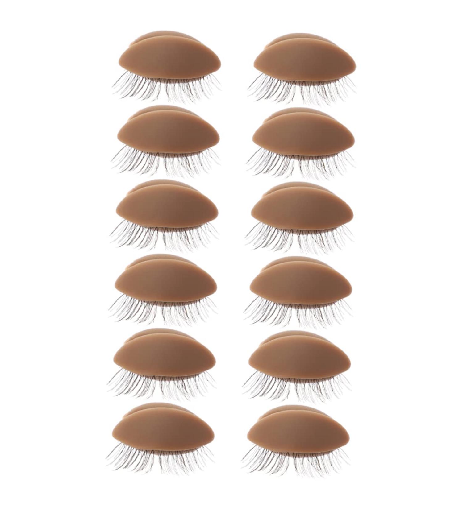Angoily 6 Pairs Removable Eyelids Replacement Extension Eyelids Replacement Eyelids Tool Eyelash Tool Manikin Makeup Replacement Eyelids Exercise Device Detachable Silica Gel - Buy Online on GoSupps.com