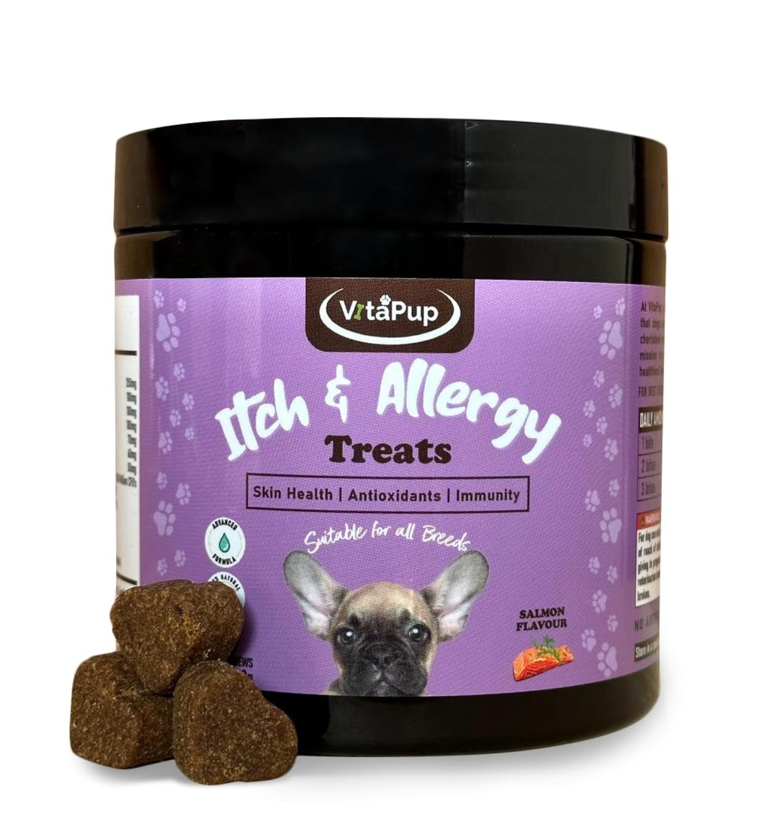 VitaPup Itch & Allergy Treats for Dogs - Seasonal Itching Relief - Stop Licking & Scratching - Immunity Support - Anti-Allergy Formula - Buy Online on GoSupps.com