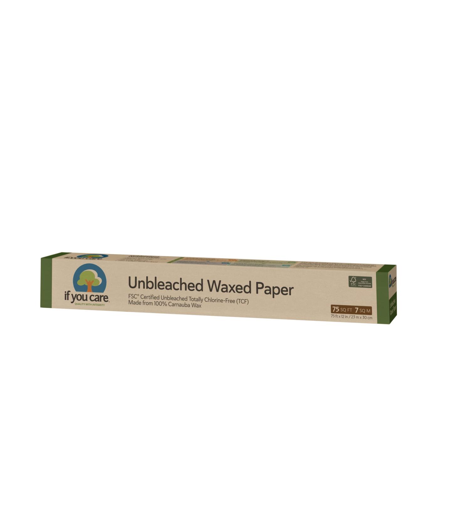 If You Care Wax Paper Rolls - 12 Pack of 75 Sq Ft - Unbleached & Chlorine Free Waxed Sheets for Baking, Cooking & Food Wrapping - Buy Online on GoSupps.com