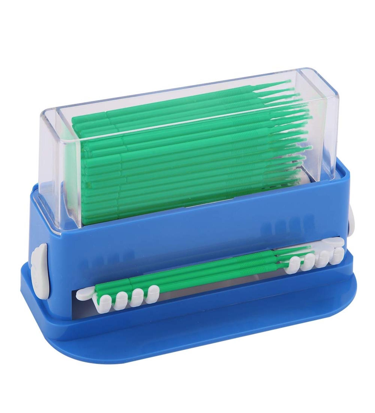 Verdant Touch Dental Micro Brushes - Disposable Micro Applicator Tips Bendable Green Sticks 100 Count with Dispenser Box for Perfect Oral Care - Buy Online on GoSupps.com