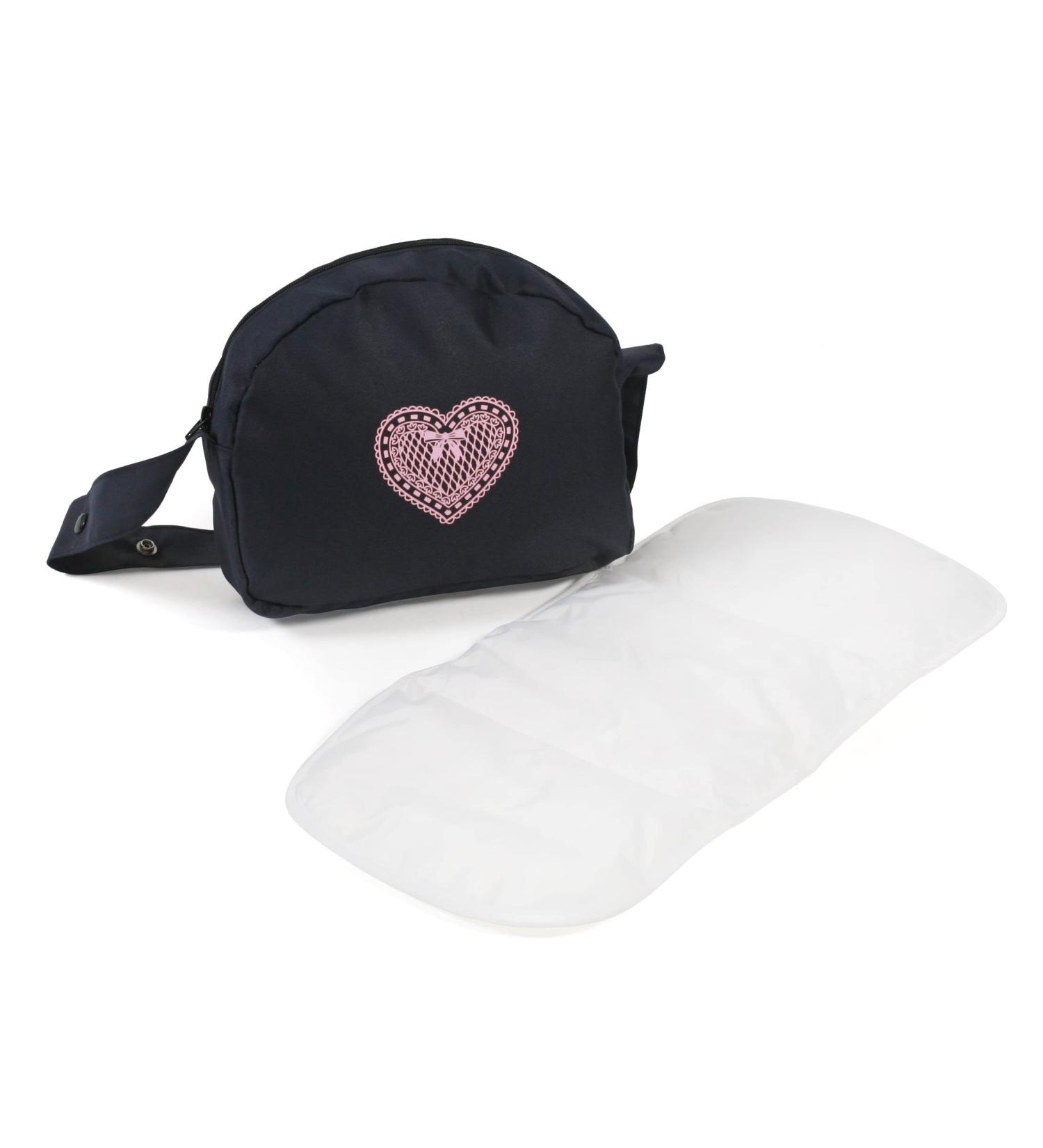 Bayer Chic 2000 853-26 diapered bag for dolls doll wrap bag Bayer Chic 2000 wrap bag doll accessories doll pocket pink melange gray navy