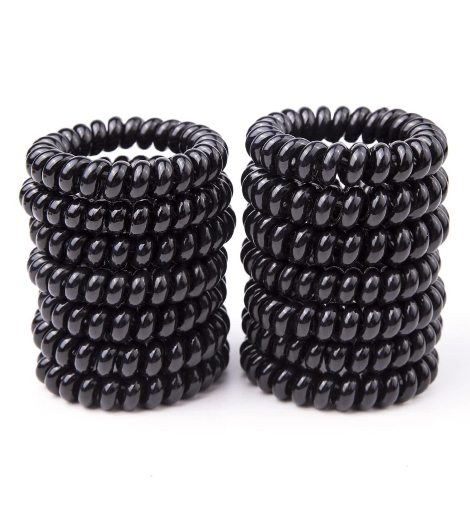 Tomedeks 12-Piece Spiral Hair Ties for Women & Men | Trackless Rubber Bands Strong Hold Scrunchies - Buy Online on GoSupps.com