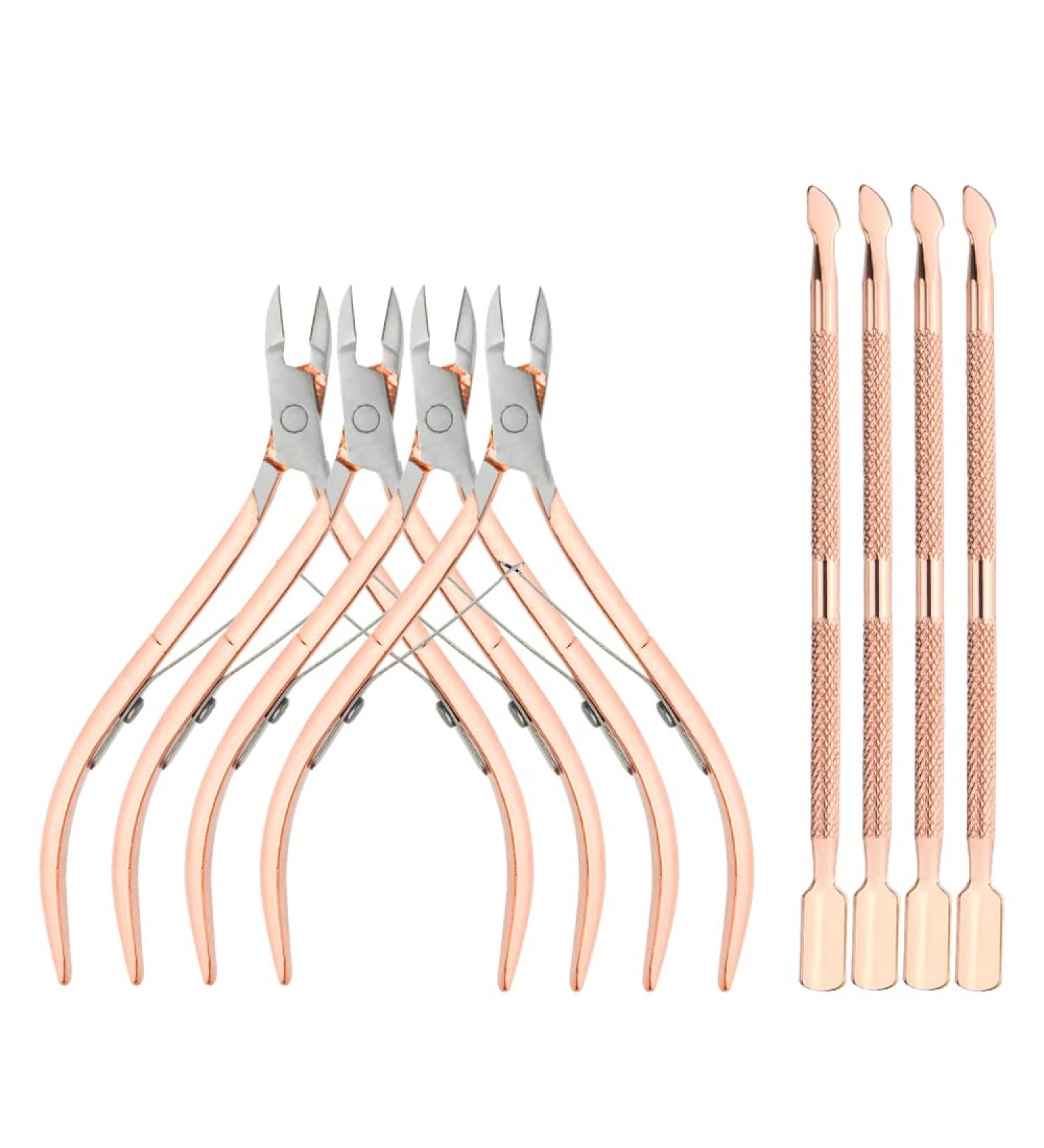 XINMEIWEN 8-Piece Stainless Steel Cuticle Trimmer Nail Tool Set - Rose Gold - Buy Online on GoSupps.com
