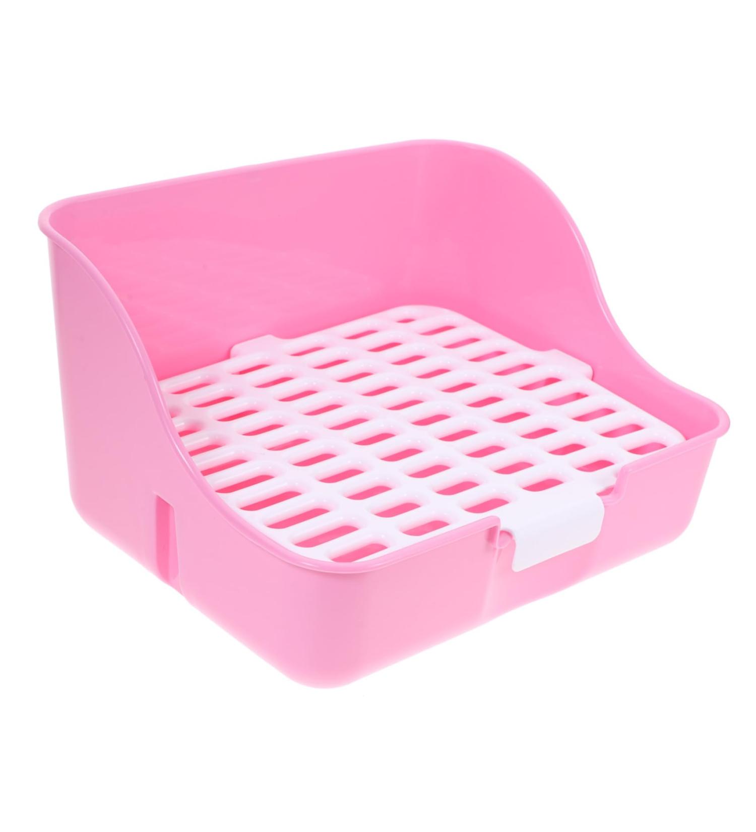 Happyyami Box Rabbit Toilet Pet Litter Tray Pet Supply Small Pet Toilet Rabbit Potty Pet Training Corner Pet Potty Bunny Potty Pet Drawer Potty Little Pig Pee Toilet Bunny Toilet 28.5X23.5X15.5CM Pink - Buy Online on GoSupps.com