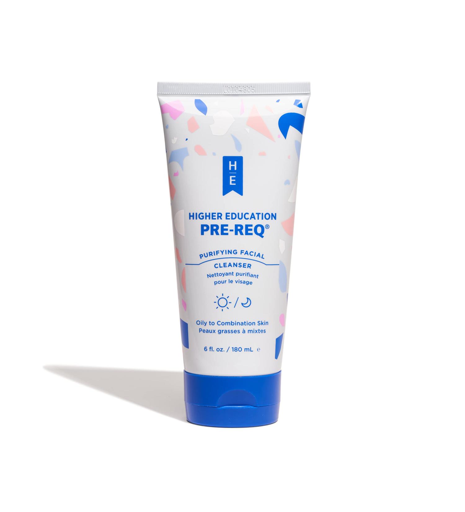 Higher Education Skincare PRE-REQ 5% Glycolic Acid Facial Cleanser | Brightening Exfoliating Cleanser for Oily & Combination Skin | Tea Tree Oil | 6 fl. oz - Buy Online on GoSupps.com