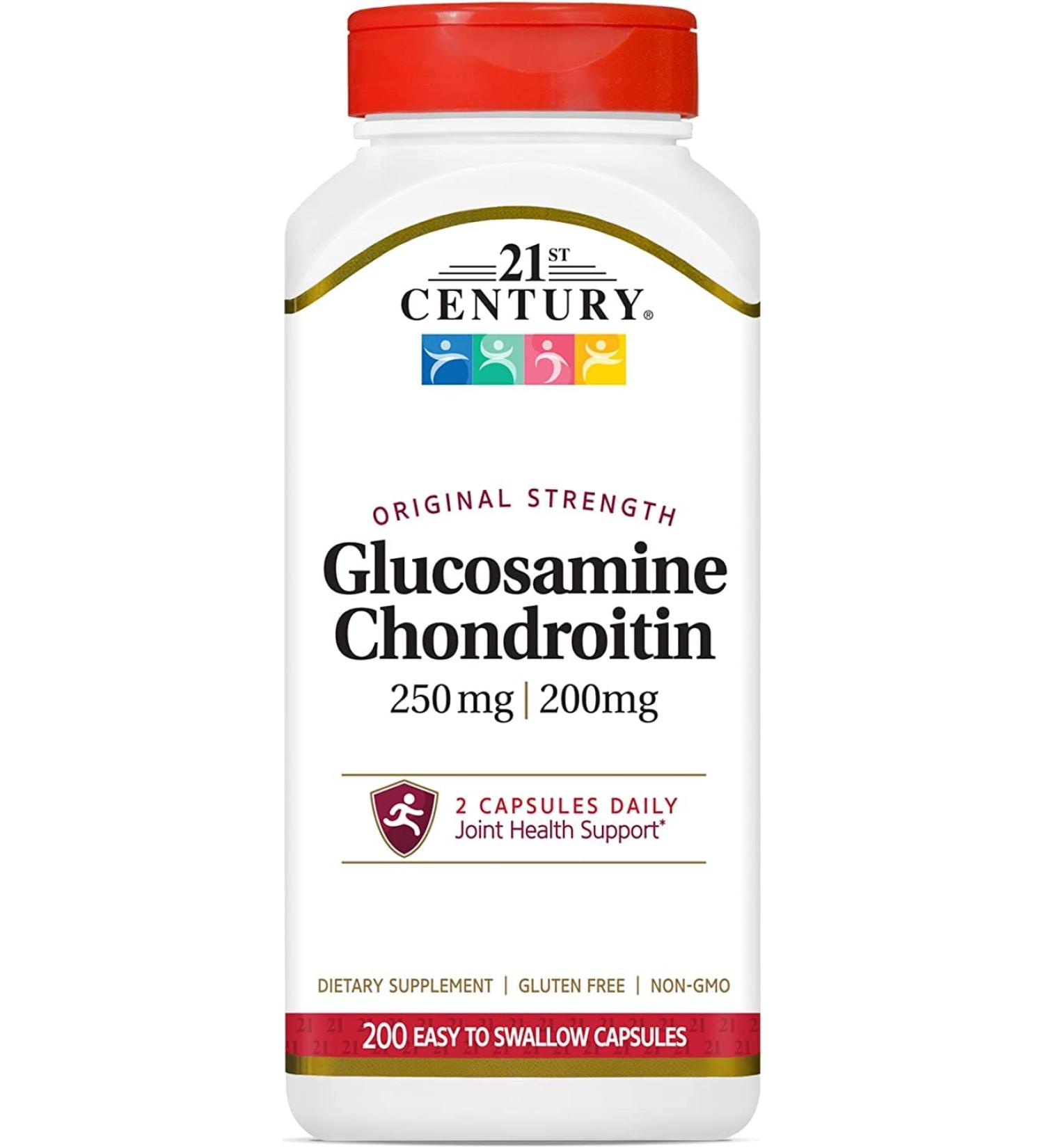 21st Century Glucosamine 250mg and Chondroitin 200mg Capsules 200-Count by 21st Century - Buy Online on GoSupps.com