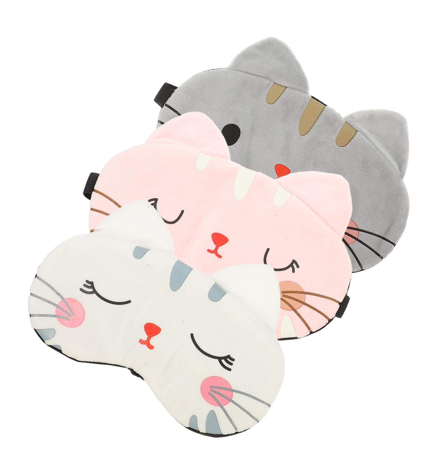 Healvian 3Piece Cotton Sleeping Masks Lightproof Sleeping Mask for Men Women Boys and Girls Portable Sleep Blindfold - Buy Online on GoSupps.com