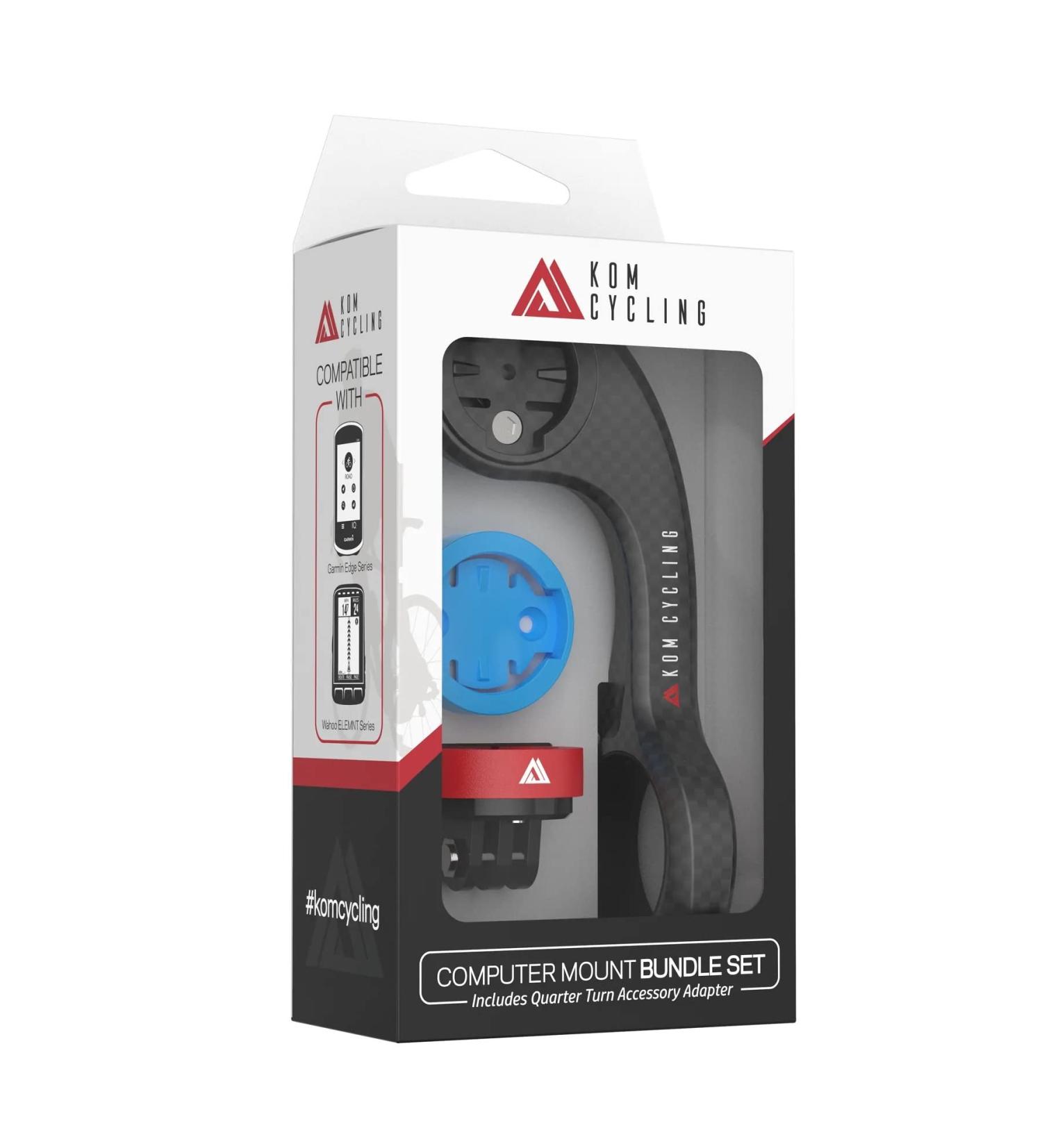 KOM Cycling CM06 Quick Release GoPro Computer Mount for Wahoo and Garmin Bike Computers - Edge 1030, Elemnt Roam Compatible - Carbon Combo Kit with GoPro Adapter - Buy Online on GoSupps.com