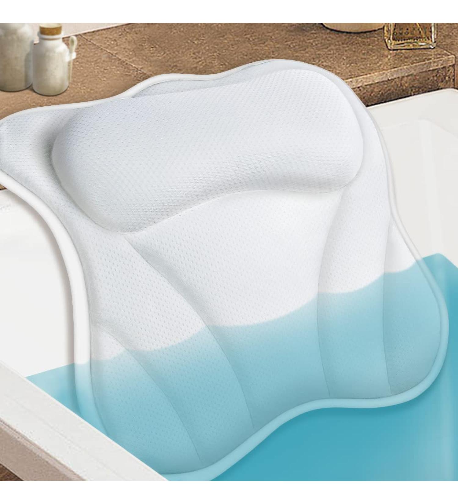Premium Bath Pillow for Tub - Comfort Spa Bathtub Cushion with Non-Slip Suction Cups - Buy Online on GoSupps.com