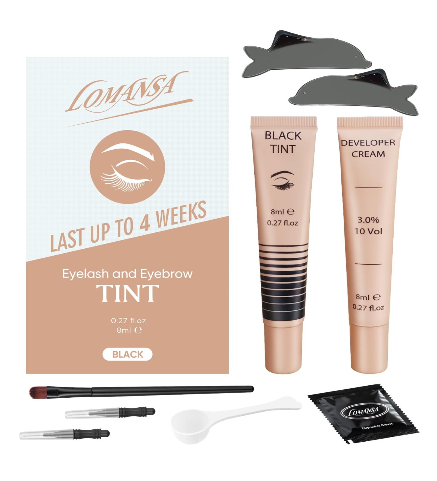 Instant Eyelash Color Kit - Black Voluminous Keratin Formula | Safe & Easy Application with Eyepatches - Perfect for Stunning Natural Black Effects - Buy Online on GoSupps.com