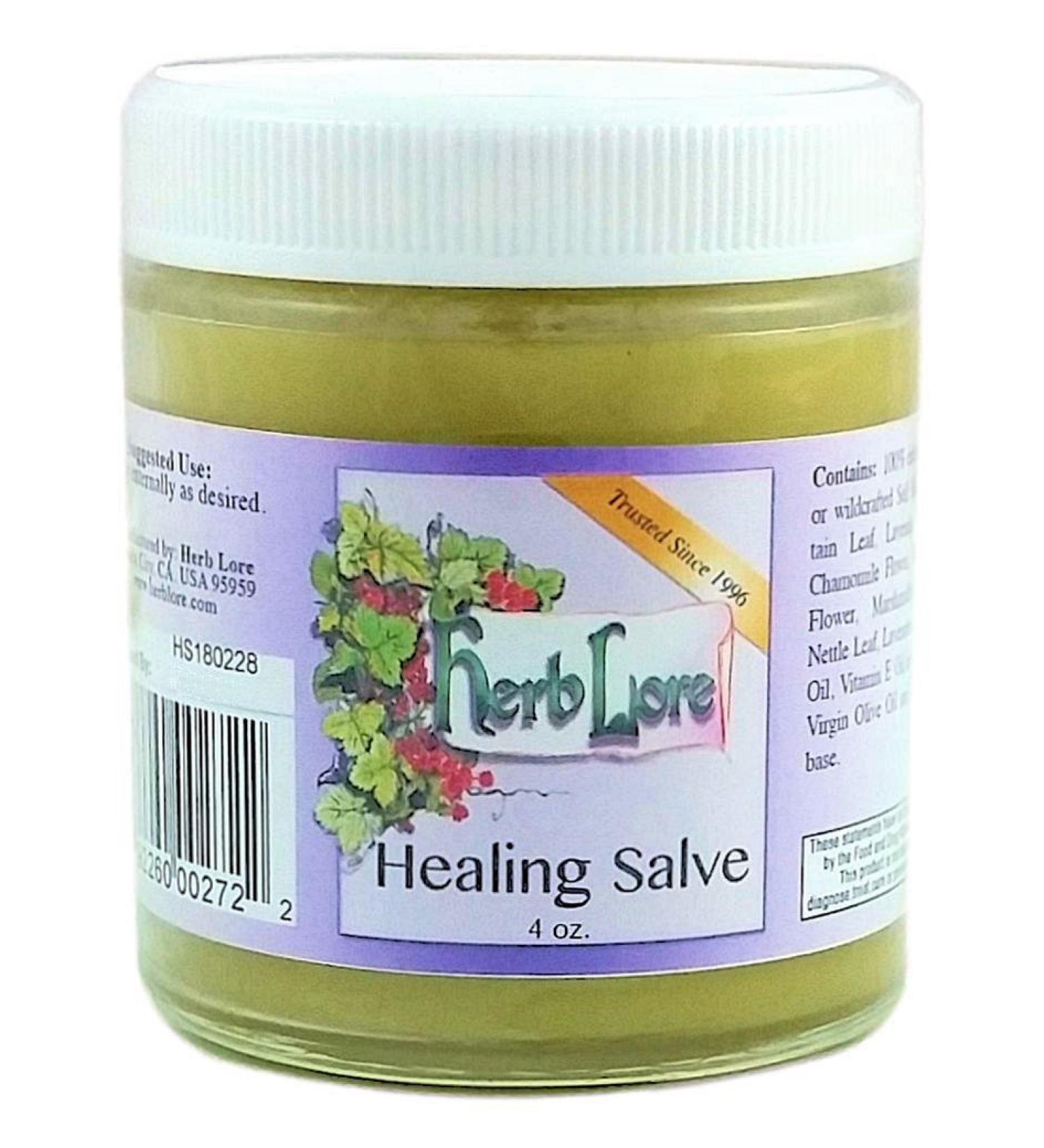 Herb Lore Healing Salve - 4 oz | Natural Baby Diaper Rash Ointment, Cradle Cap & Nipple Cream | Self Heal, Calendula, Lavender | Beeswax & EVO - Buy Online on GoSupps.com