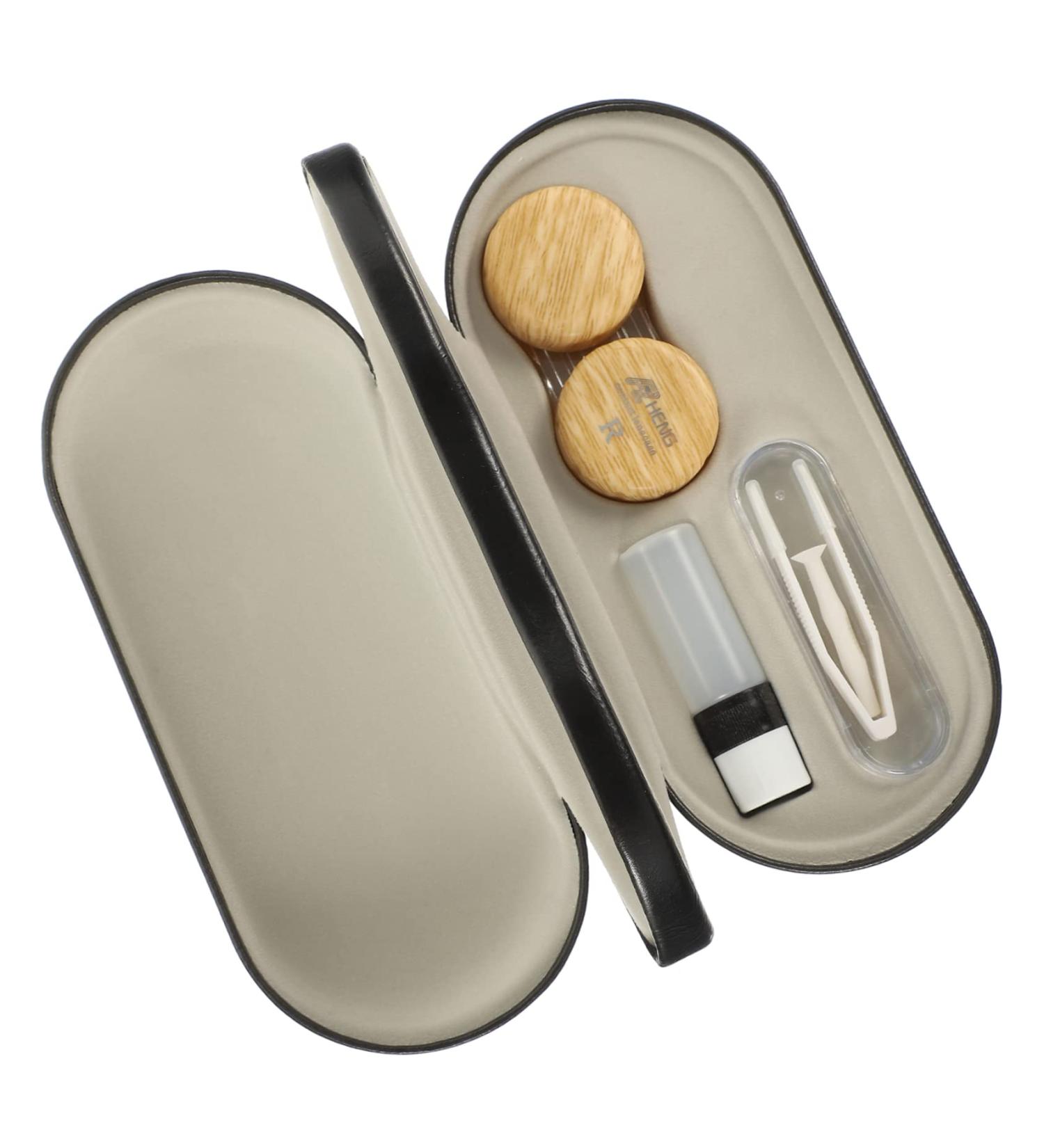 Childweet Double Purpose Portable Glasses Case | PU Leather Storage Box for Sunglasses | Outdoor Glasses Bag (15.8x7.4cm) - Buy Online on GoSupps.com