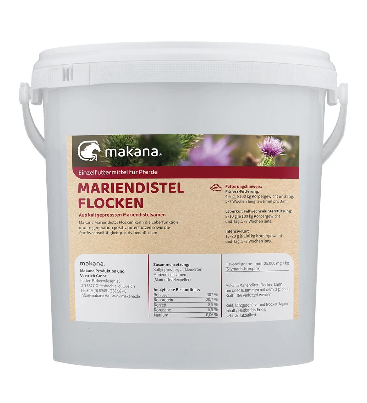 Buy Makana Milk Thistle Flakes for Animals - 5kg Bucket | International Shipping Available - Buy Online on GoSupps.com