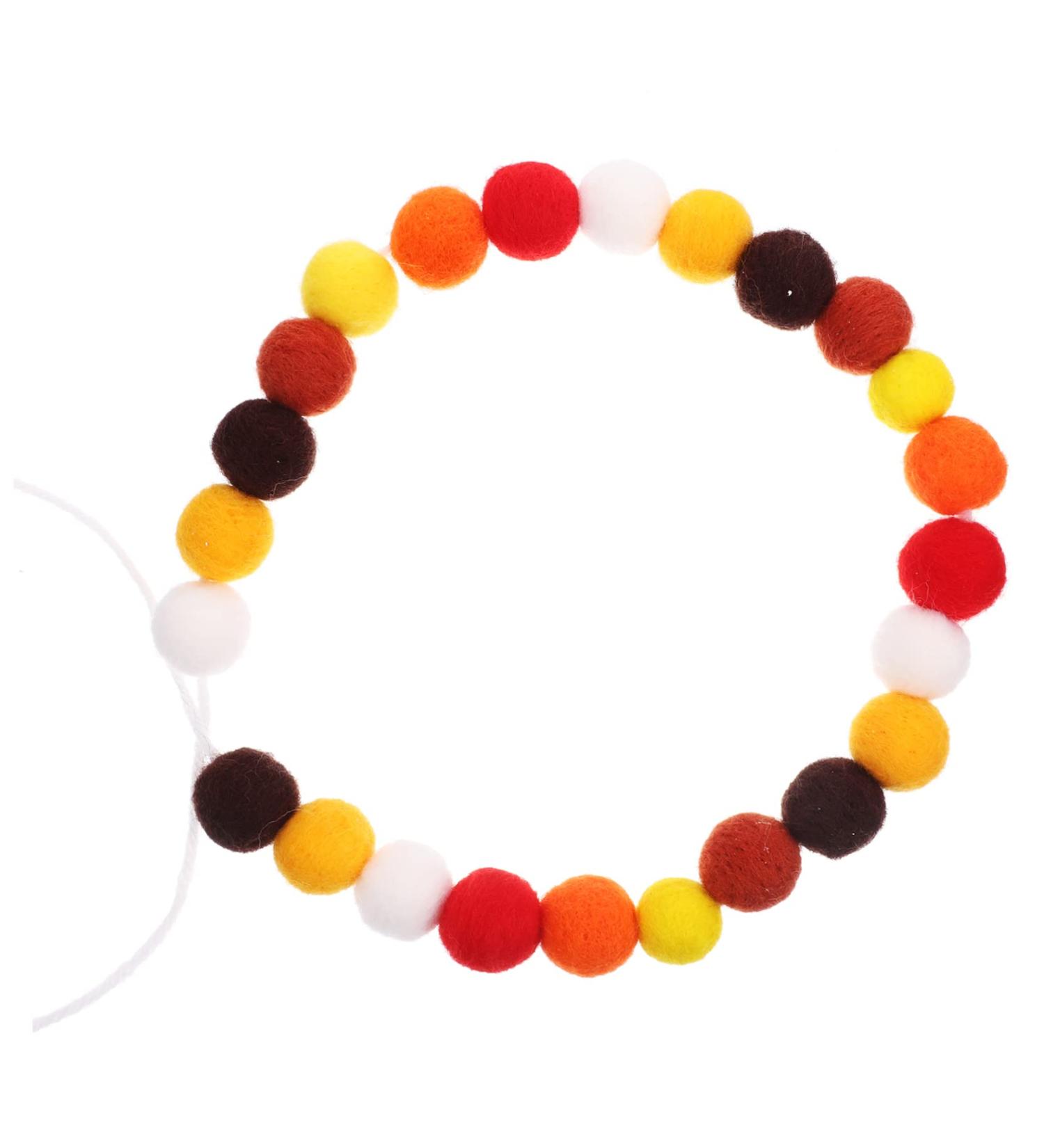 Cabilock String Wool Felt String Festival Hanging Decoration Colorful Pom Pom Garland Hairball Colorful Ball Assorted Color 1 220.00X2.00X2.00CM - Buy Online on GoSupps.com