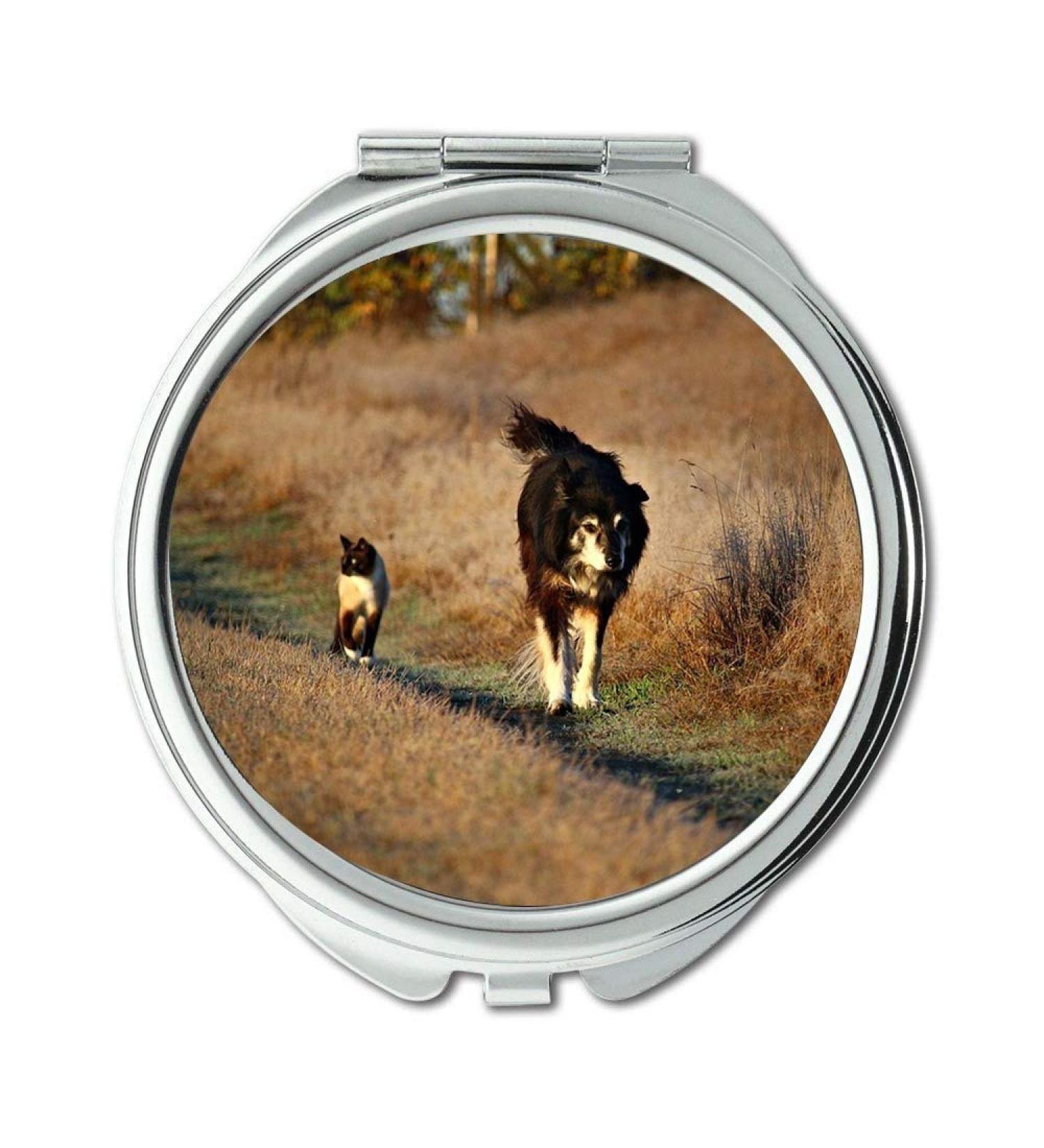 Mirror makeup mirror Dog Cat Away Walk Border Collie Border pocket mirror portable mirror - Buy Online on GoSupps.com