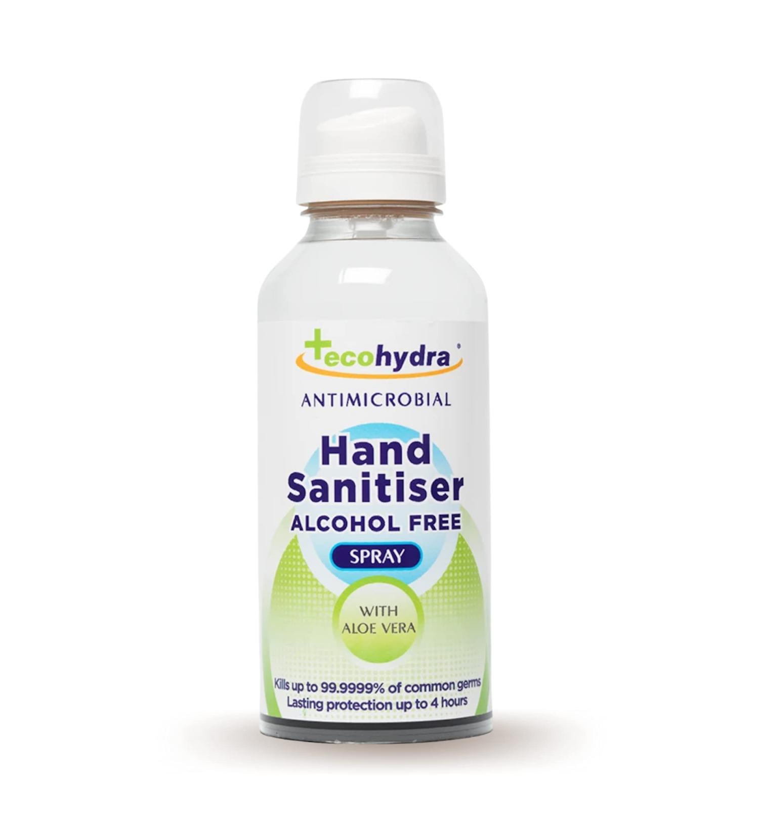 EcoHydra Alcohol Free Hand Sanitiser Spray - 100ml | NHS Approved Hospital Grade | Kills 99.9999% Bacteria & Viruses | Safe for Children | Unscented | 1 Pack - Buy Online on GoSupps.com