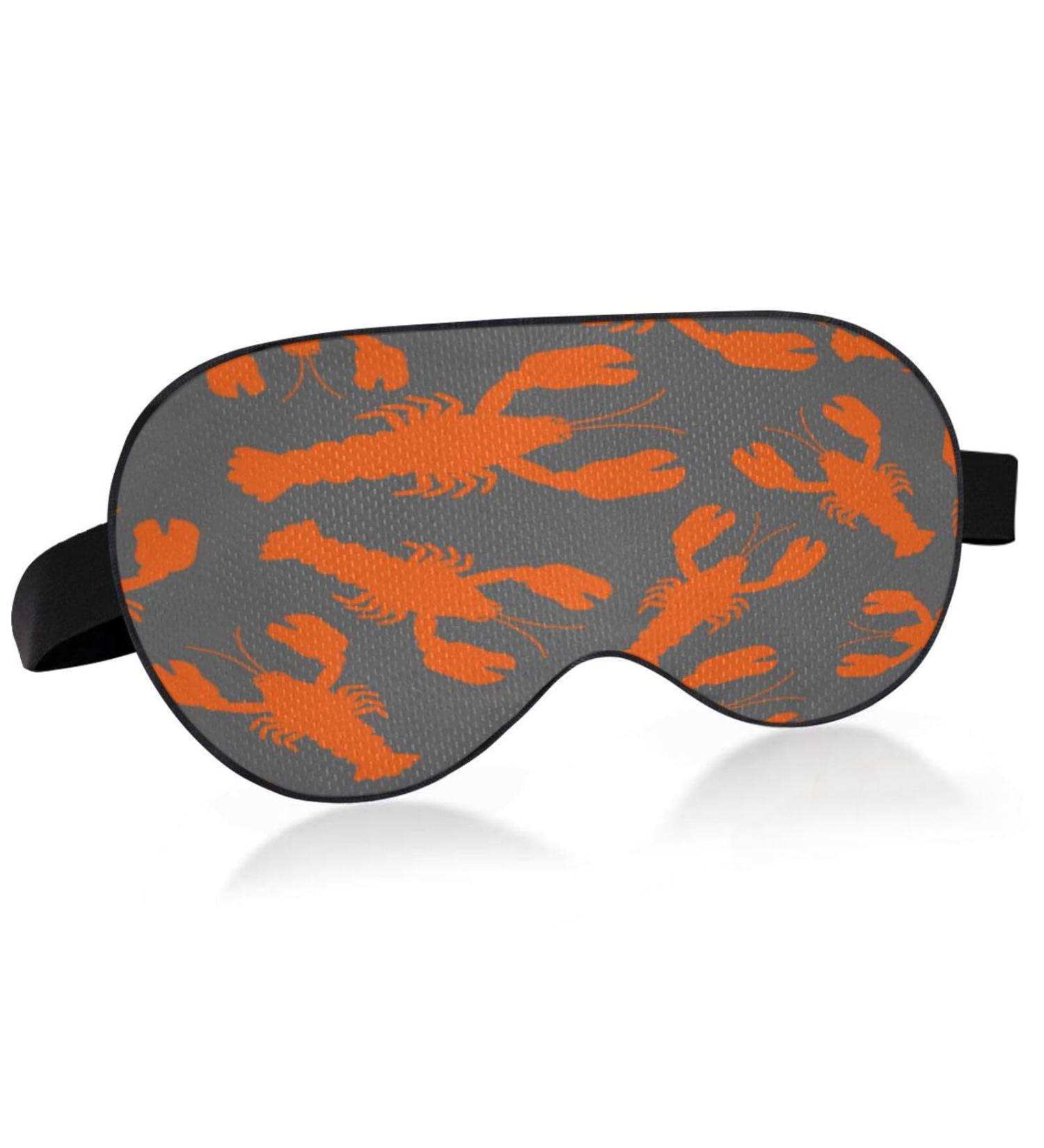 Light Blocking Crayfish Pattern Sleep Mask - Soft & Adjustable Eye Cover for Men & Women | Perfect for Travel Naps & Work - Buy Online on GoSupps.com