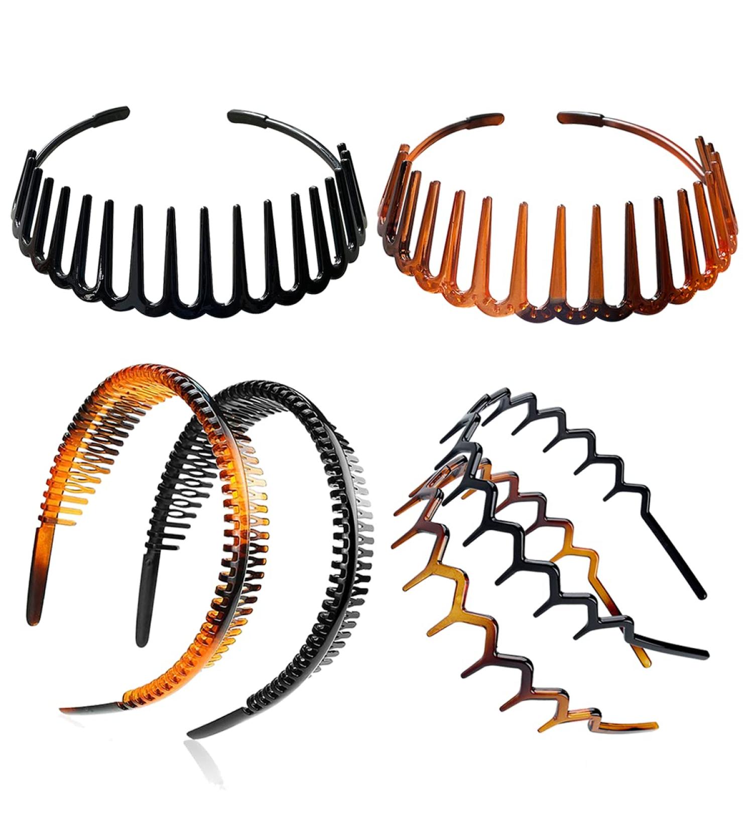 6 Pieces Plastic Headbands for Girls & Women Stylish & Durable Hairbands - Buy Online on GoSupps.com
